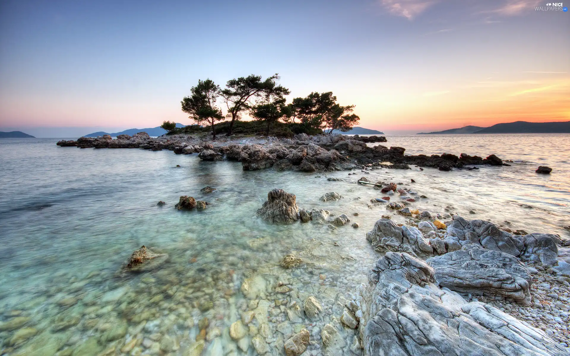 sea, rocks