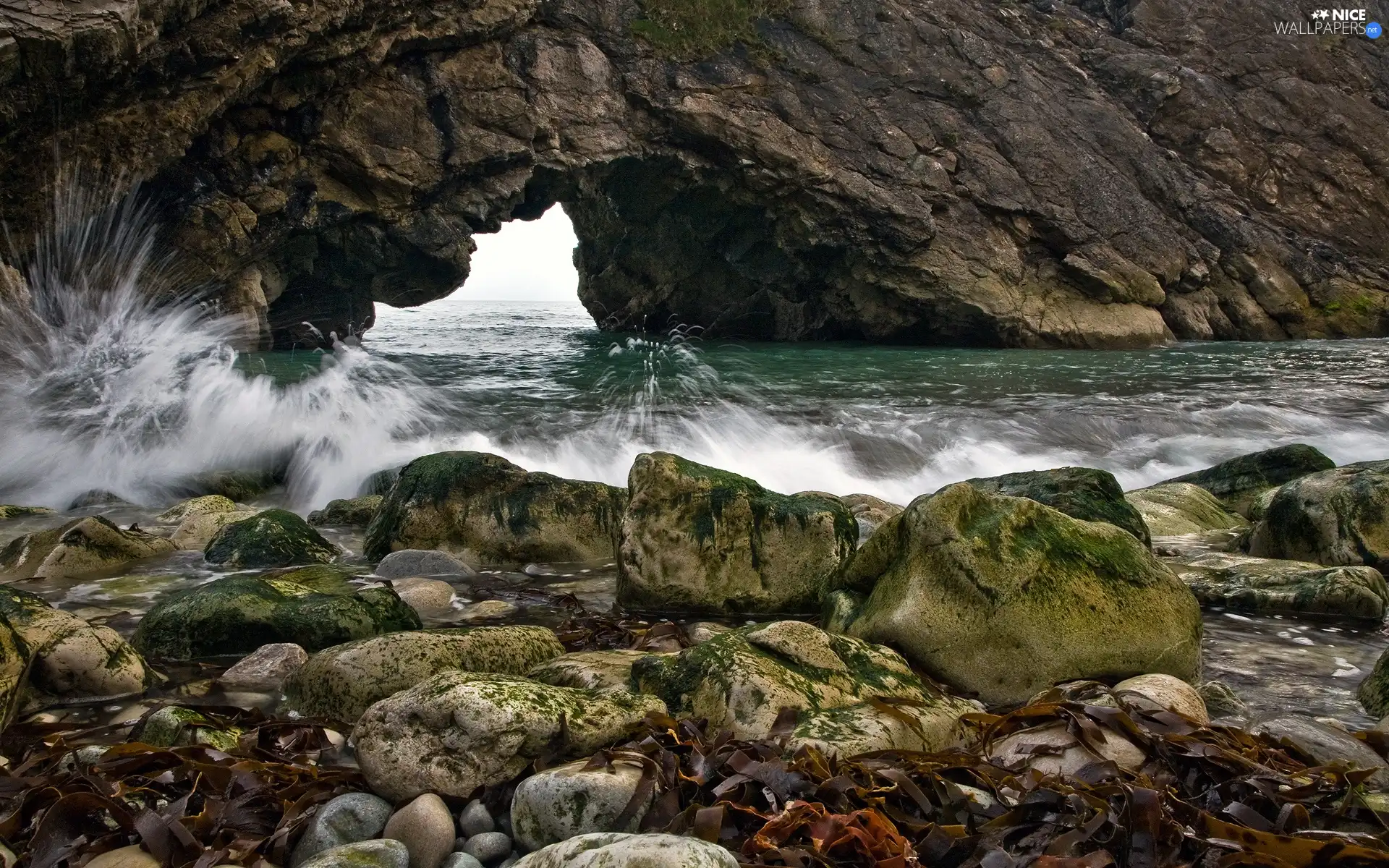 sea, rocks