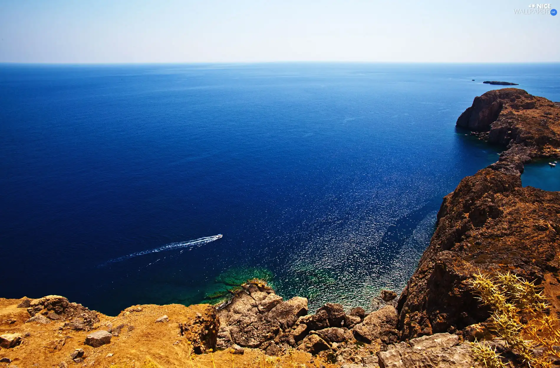 sea, rocks