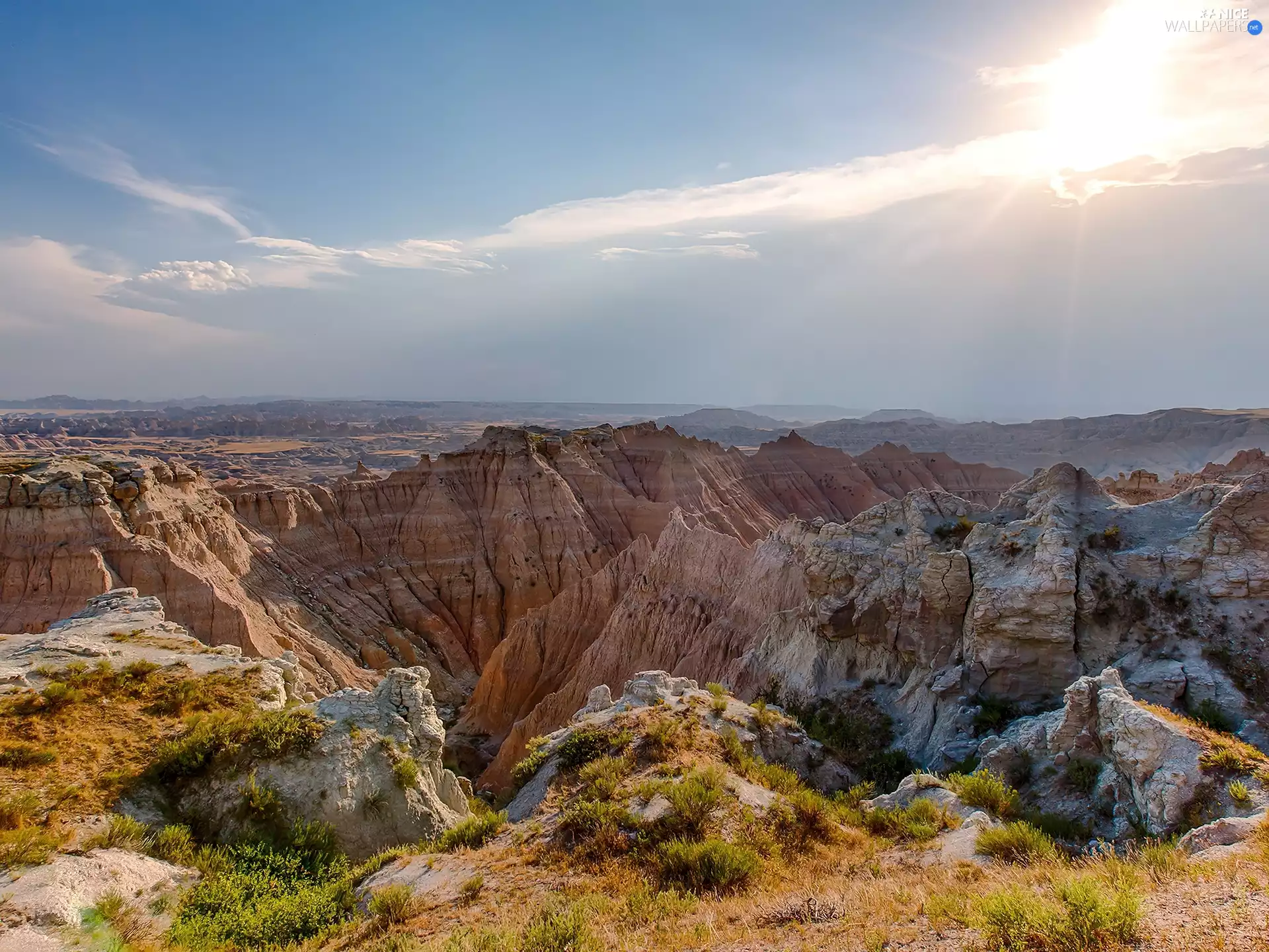 The United States, Badlands National Park, rocks, State of South Dakota