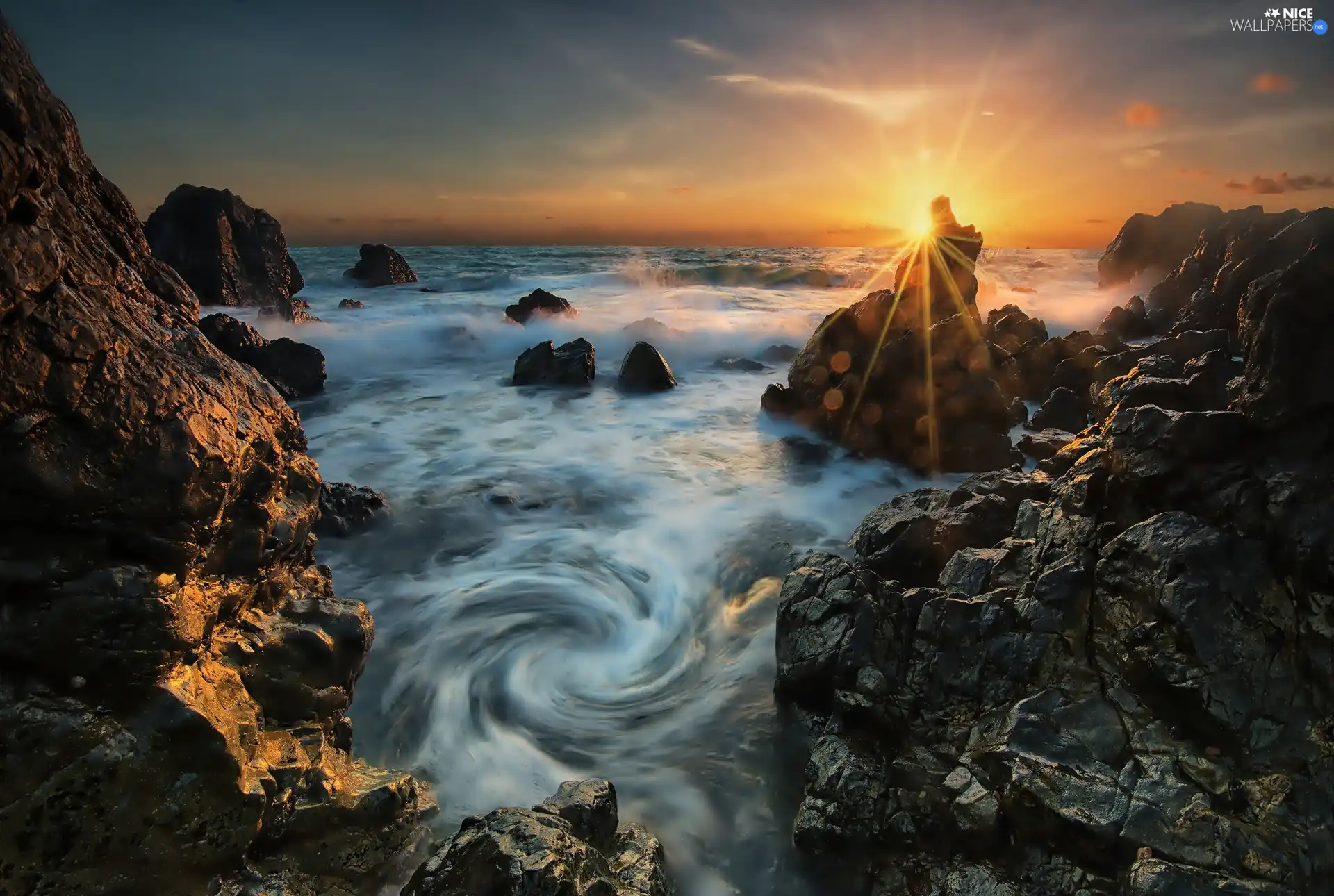 Great Sunsets, sea, rocks