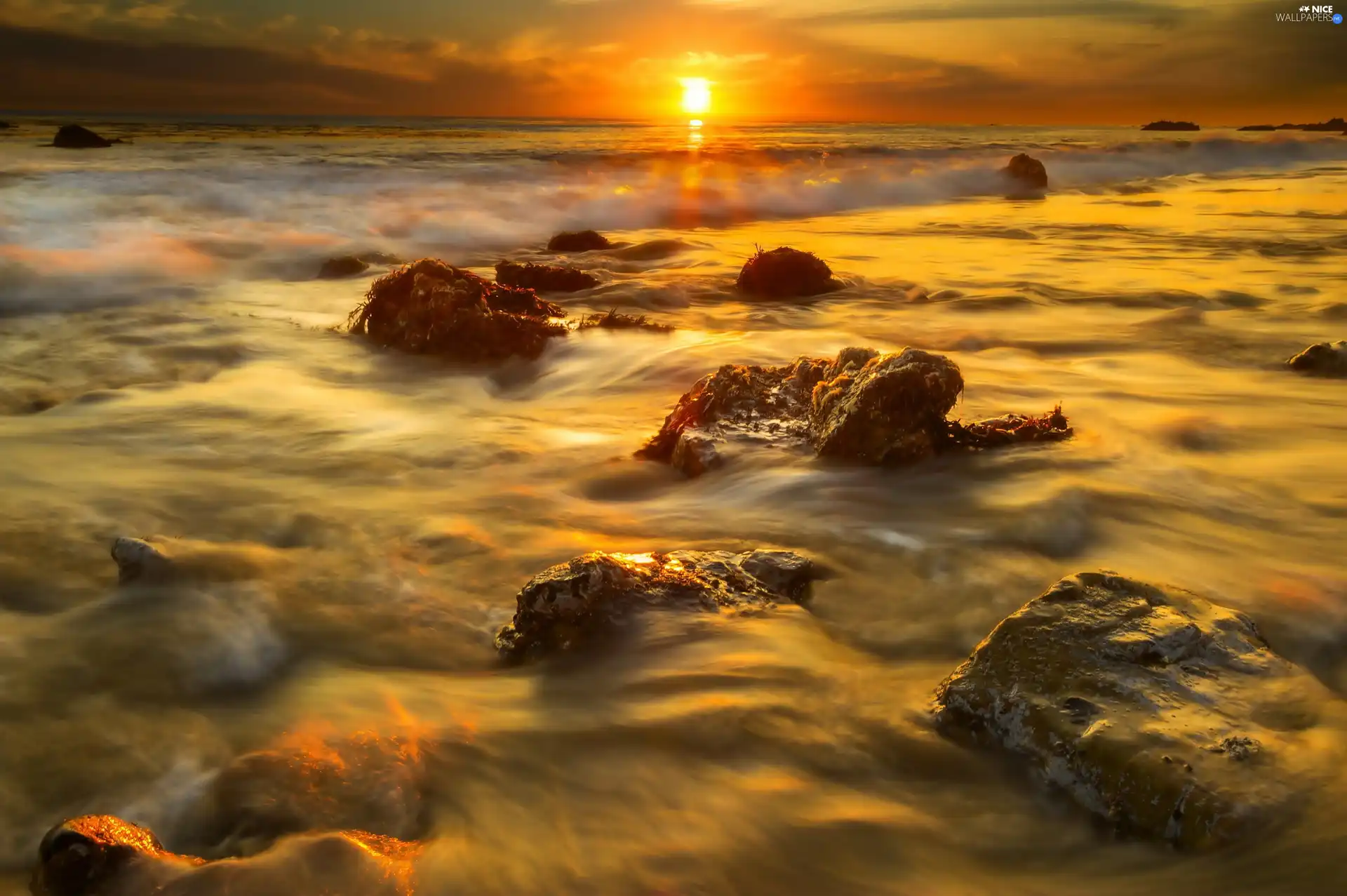 Great Sunsets, sea, rocks