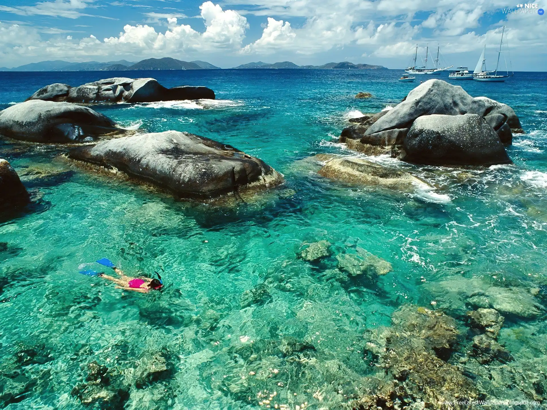 rocks, Islands, Virgin