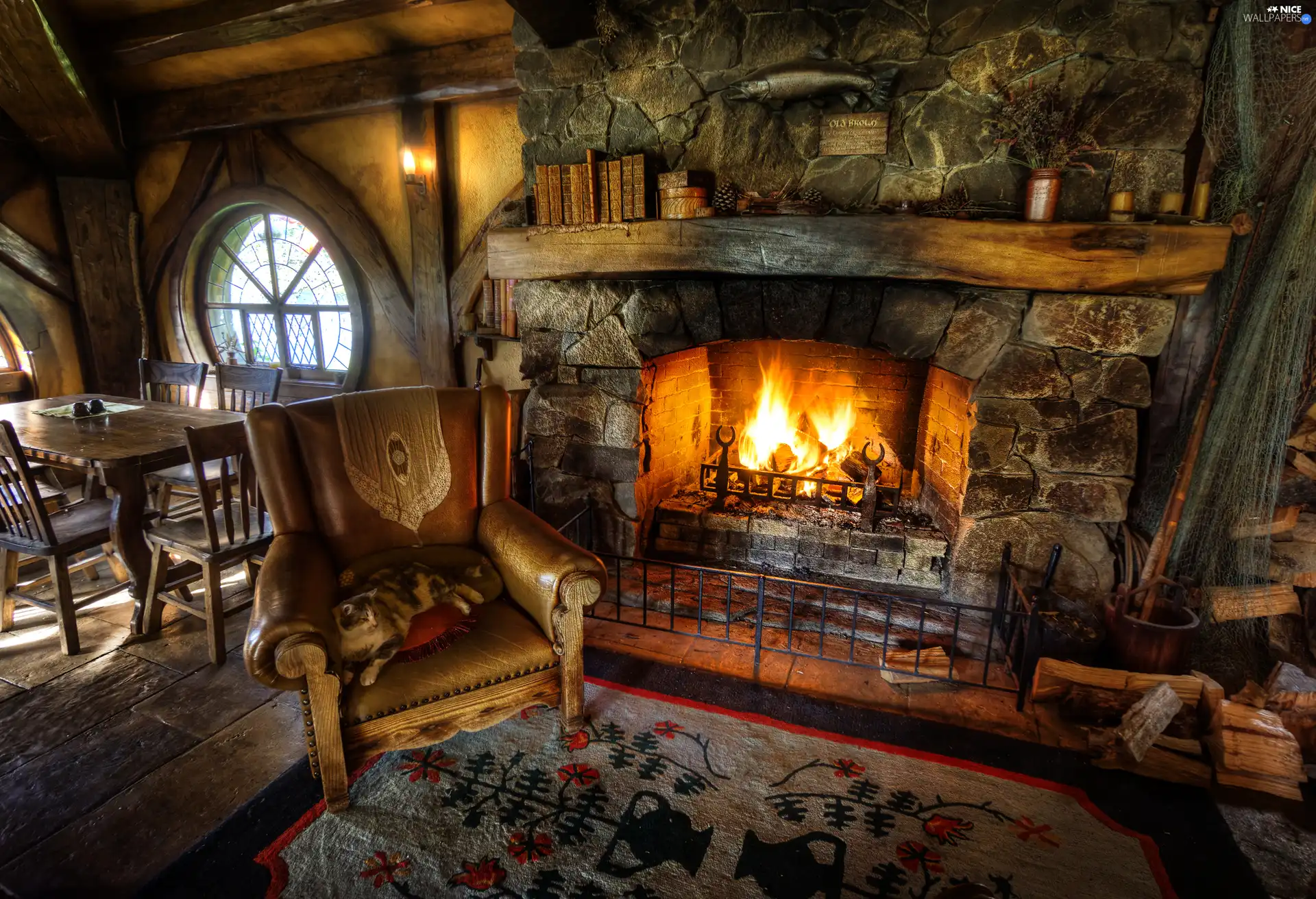 burner chimney, stylized, Room