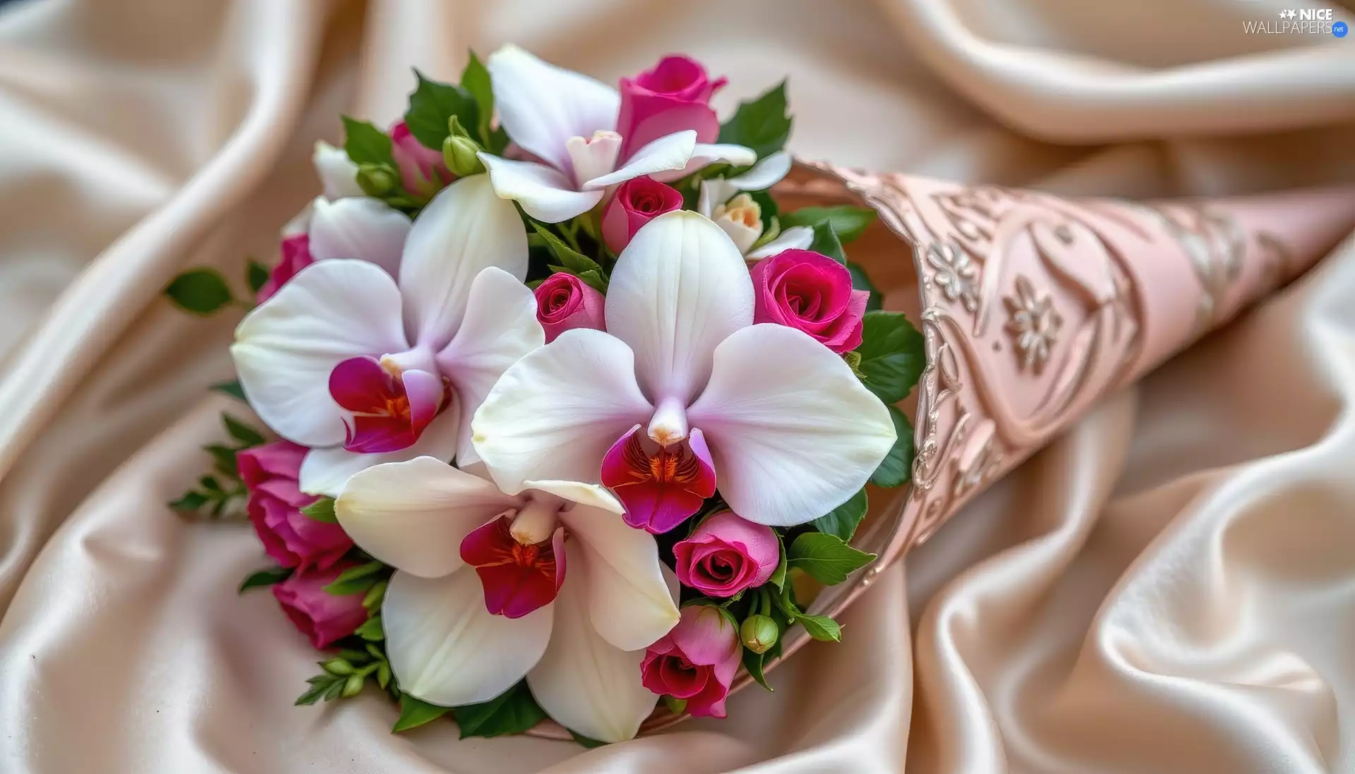 orchids, Horn, stuff, roses