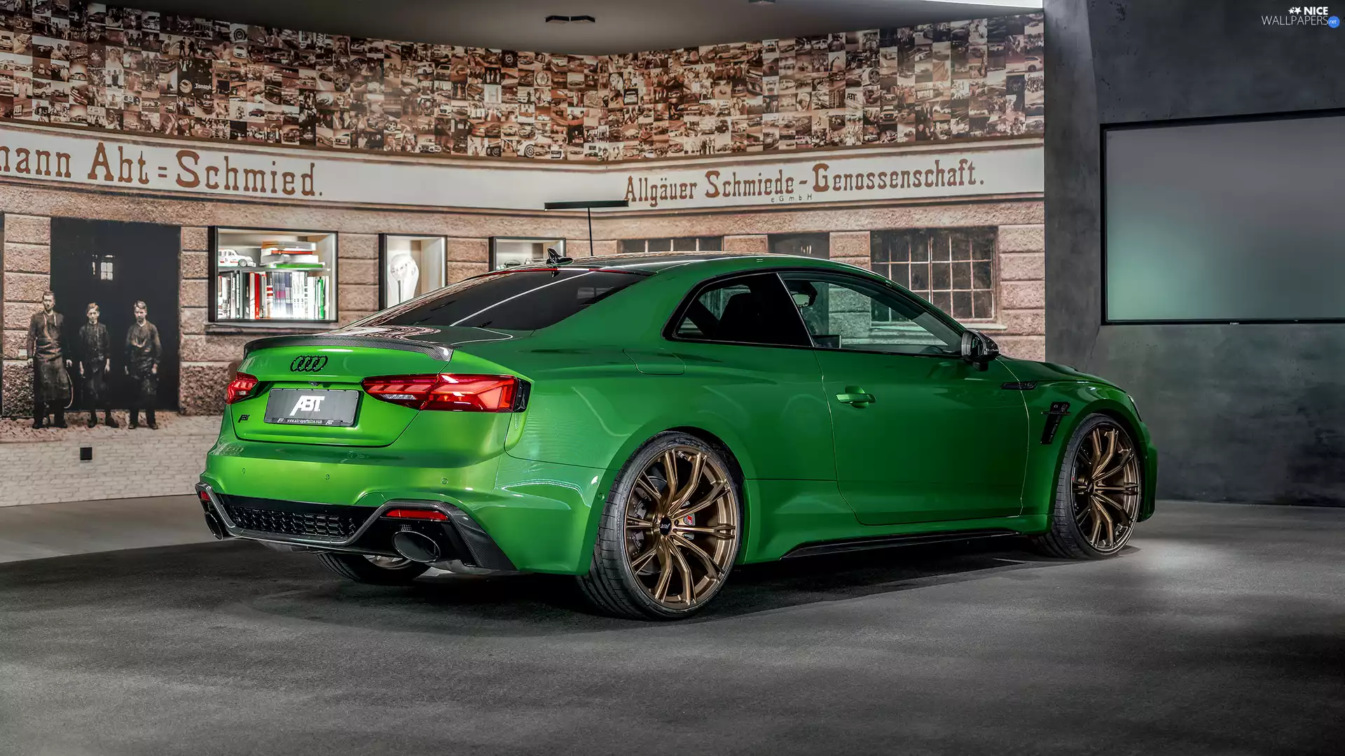 ABT, green ones, Back, side, coupe, Audi RS5