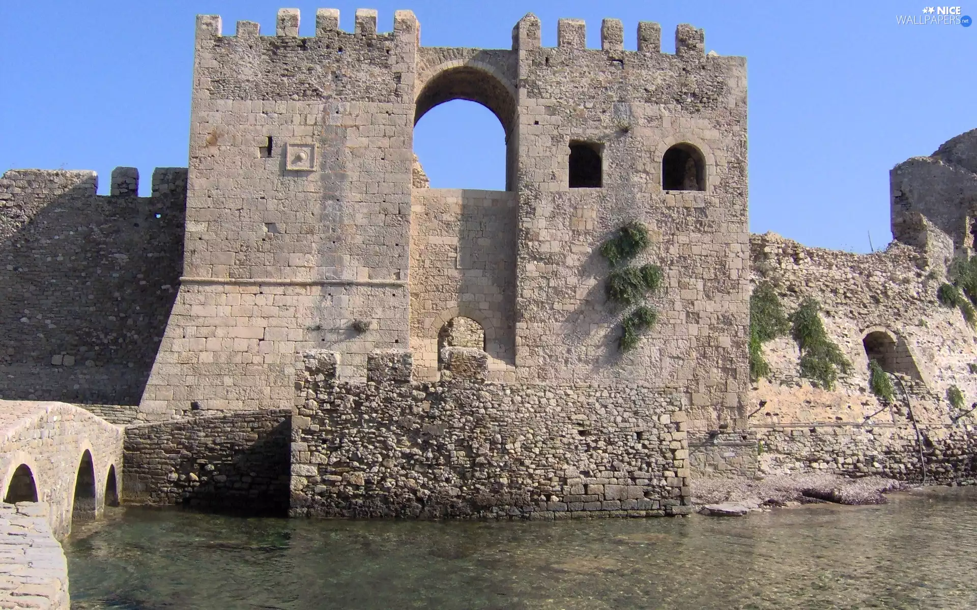 Greece, castle, Methoni, ruins