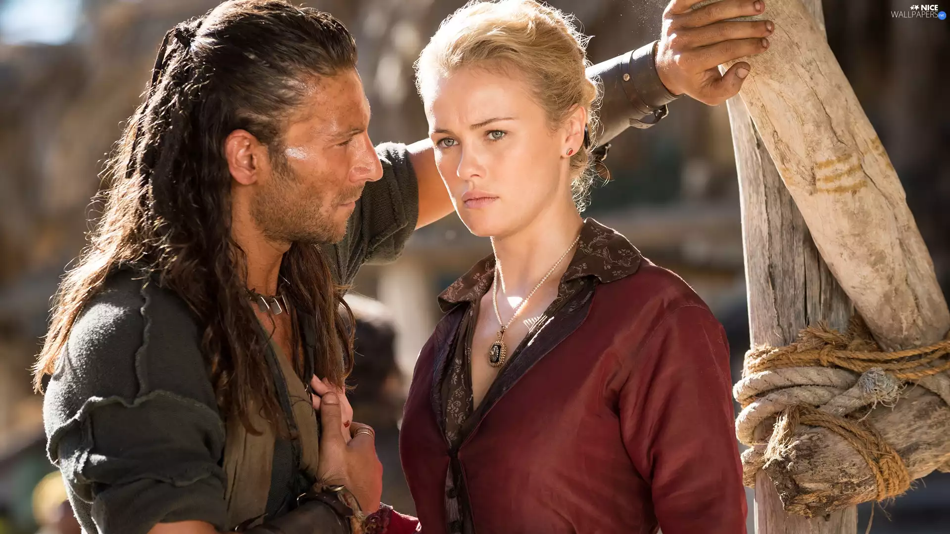 Zach McGowan, Black Sails, Hannah New, pirate, series, Captain Charles Vane, Eleanor Guthrie