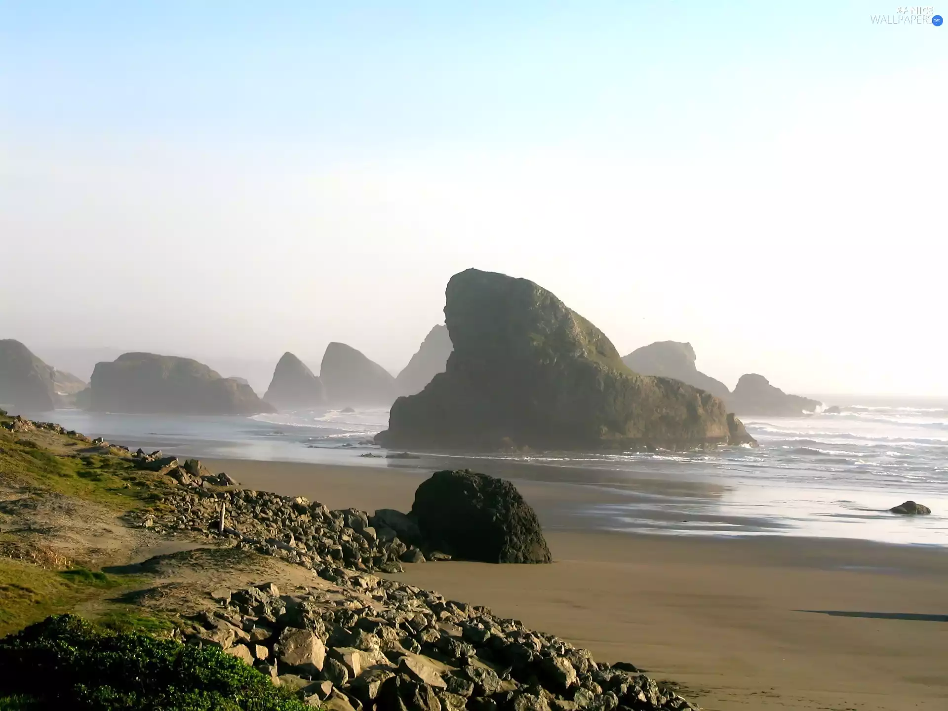 Cliffs, Sand, Coast, sea, stony