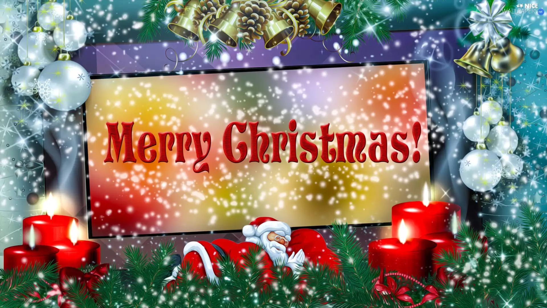 Candles, Christmas, Wishes, Santa, graphics, baubles, ##