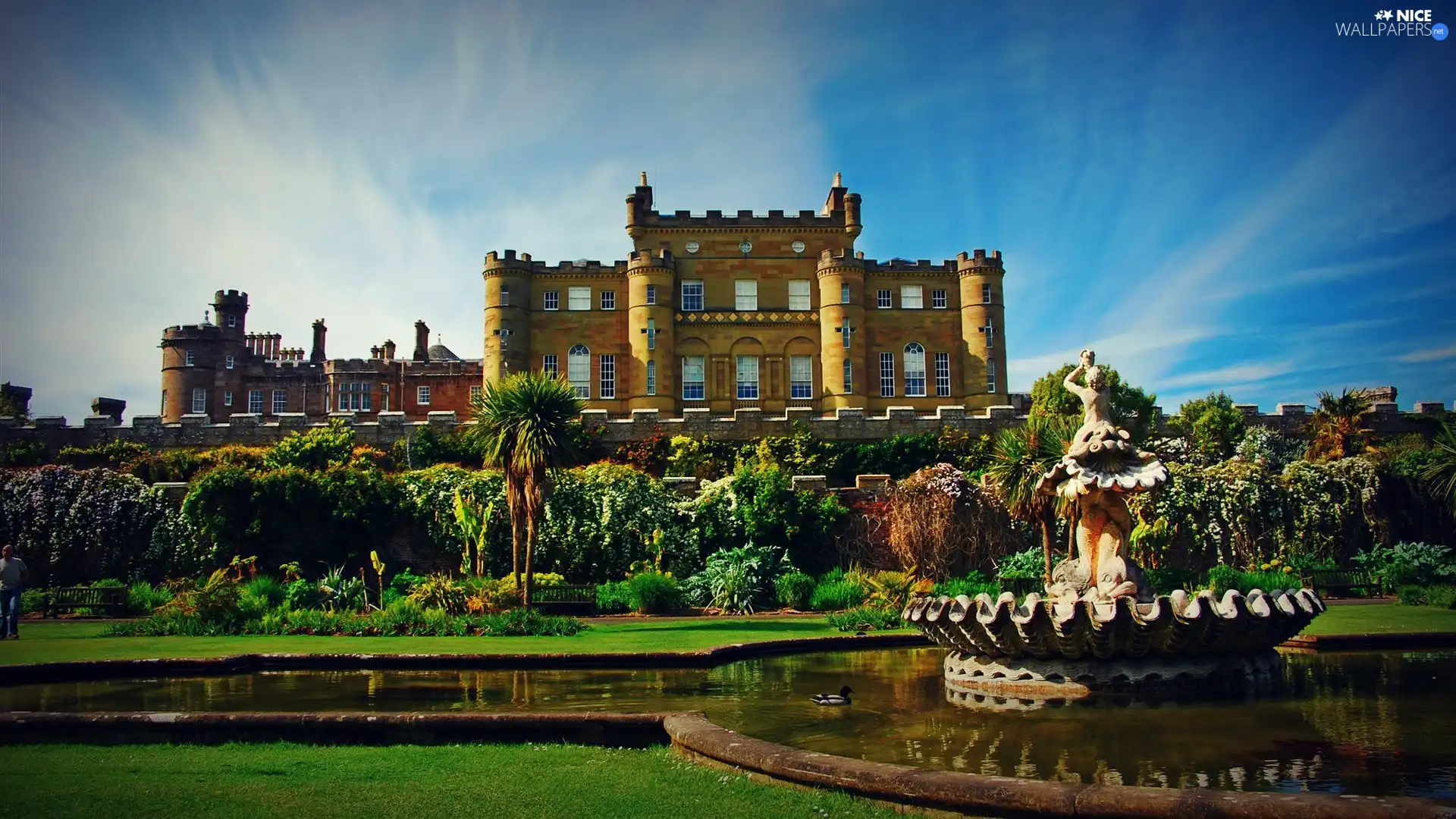 Scotland, Castle, Garden