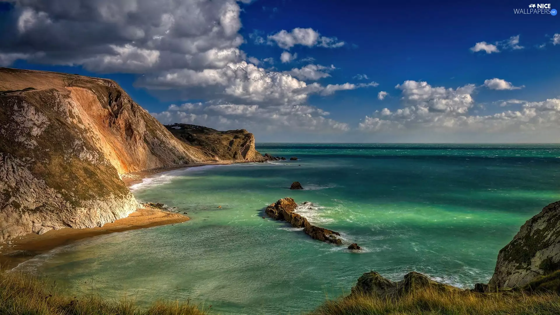 cliff, rocks, Coast, sea