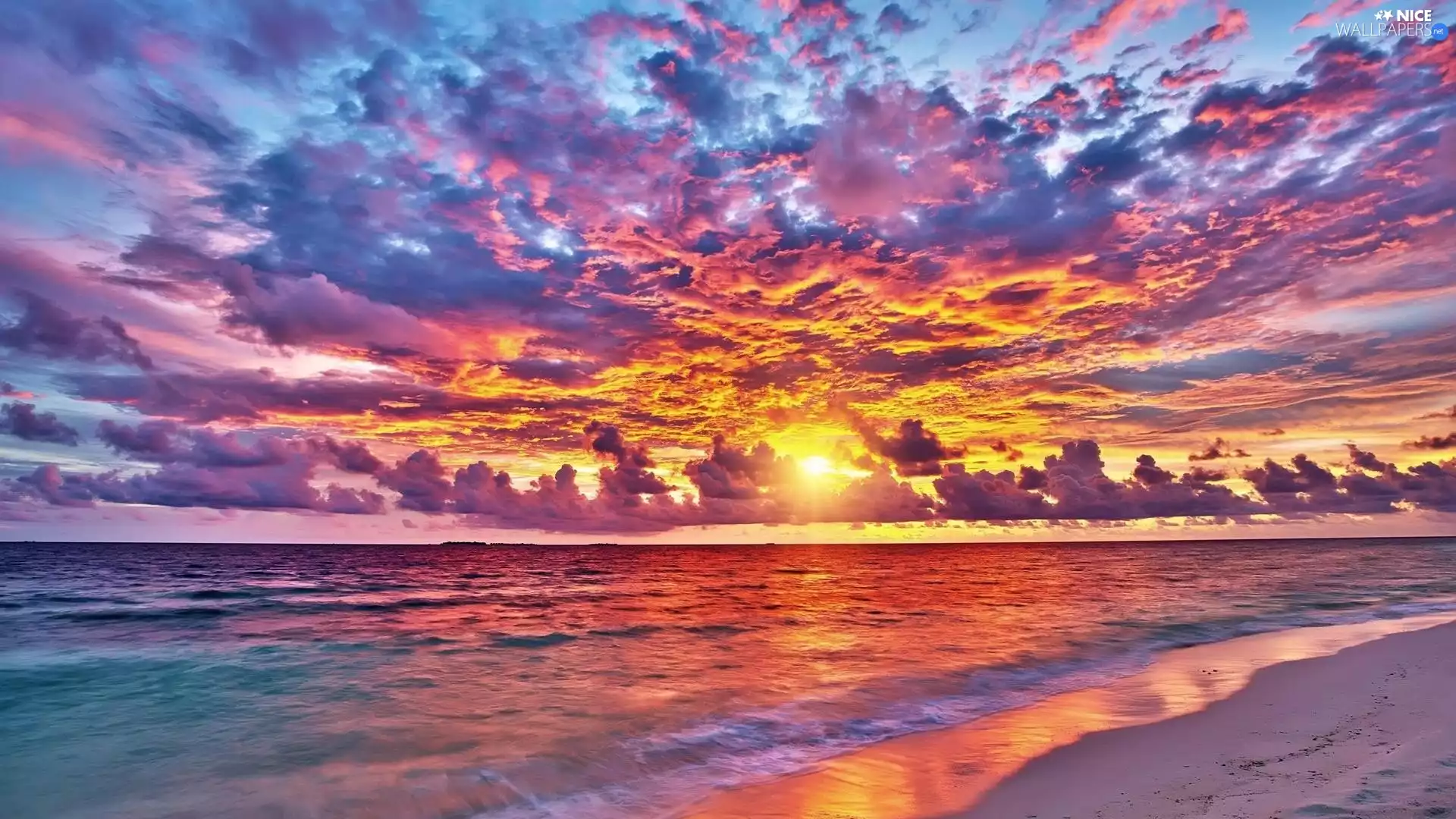 color, sea, Great Sunsets, Sky