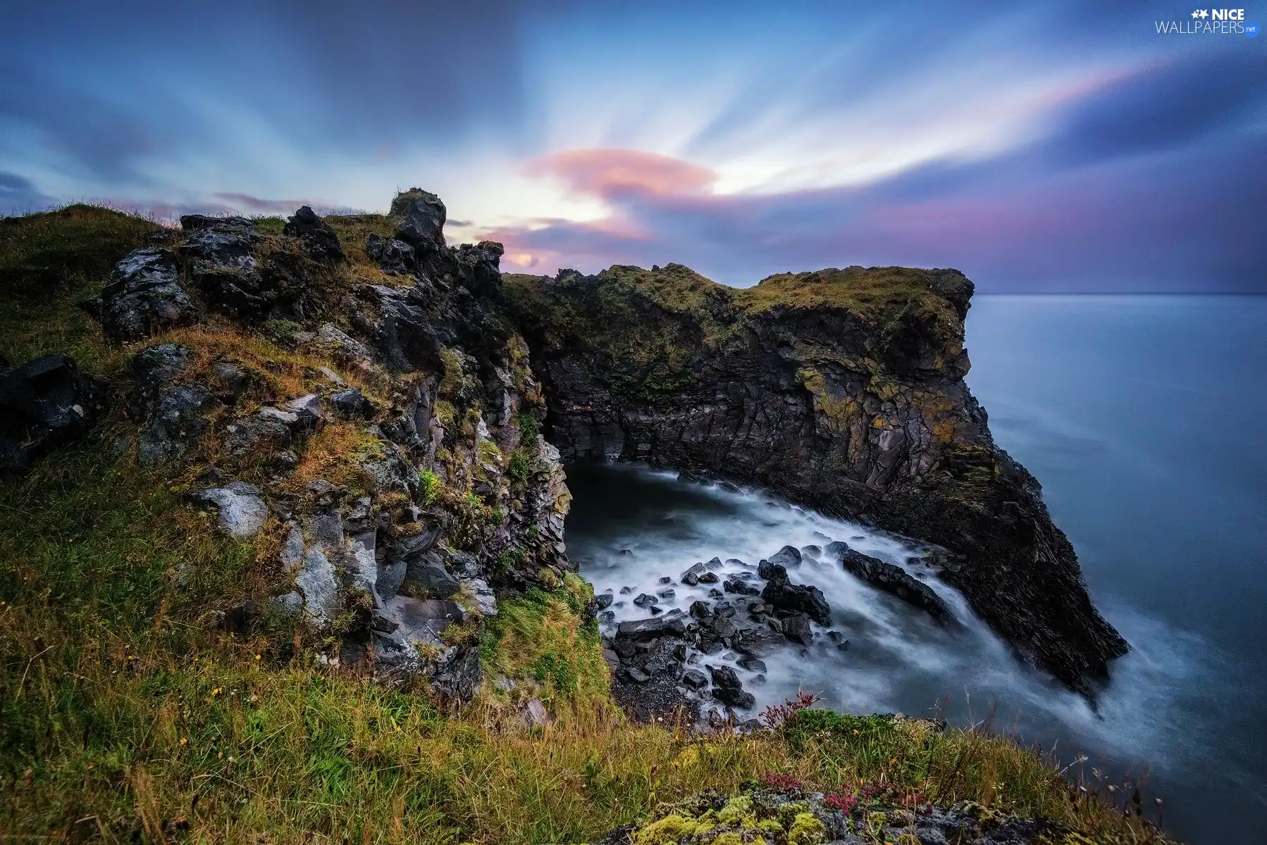 rocks, sea