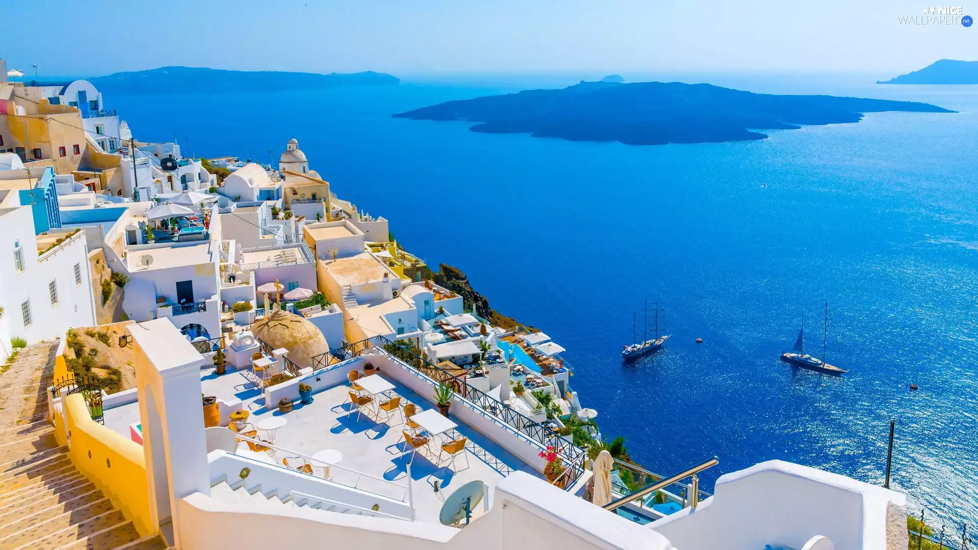 Aegean Sea, santorini, Greece, Houses