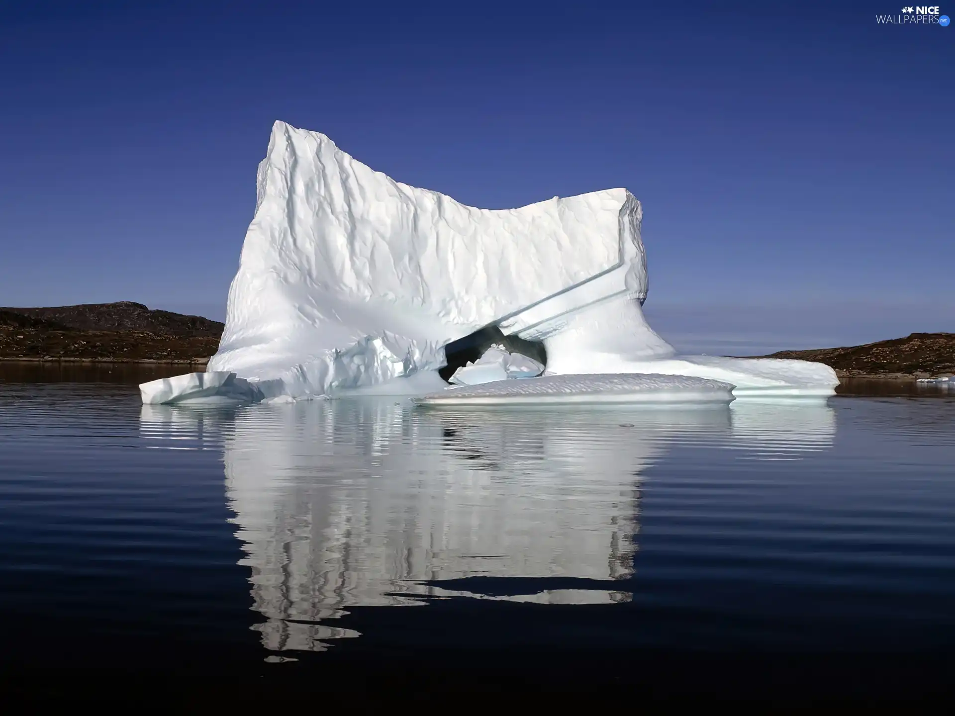 Sky, Ice, sea, mountains