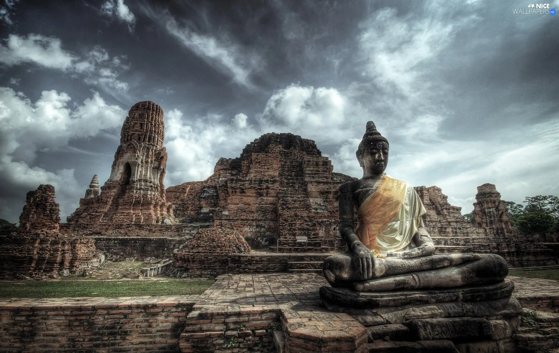 Ancient, Statue monument, Sky, ruins