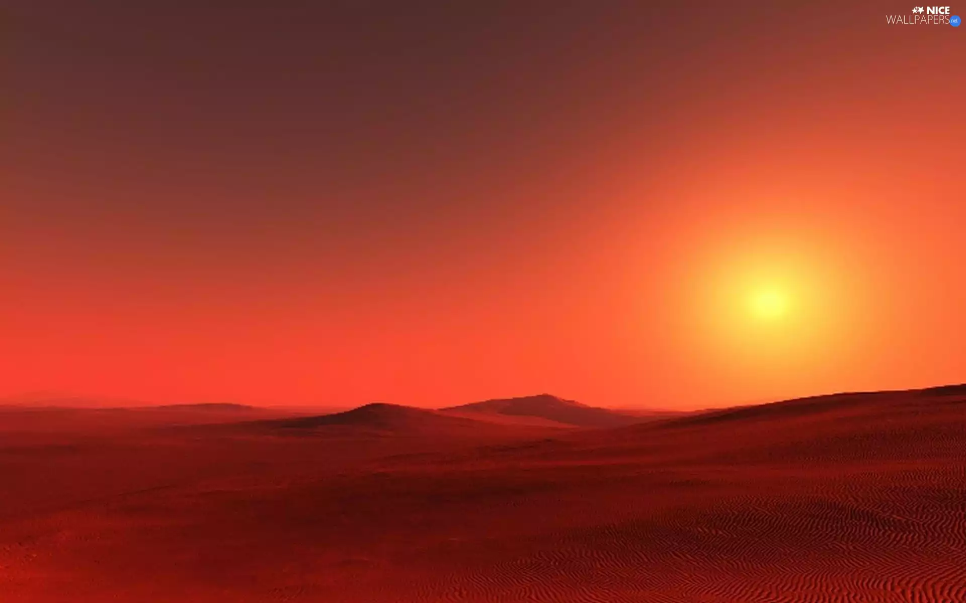 Desert, Sand, sun, Sky