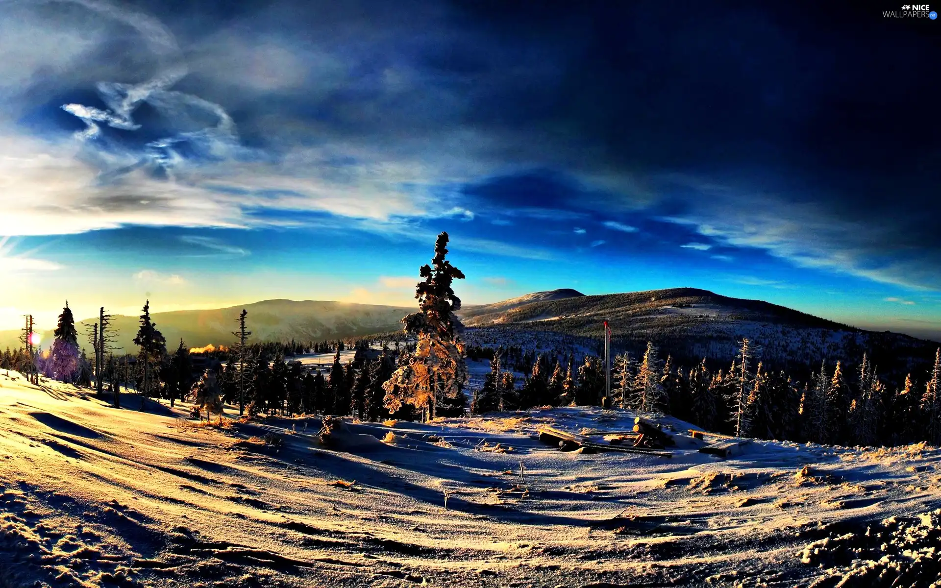 Sky, winter, landscape