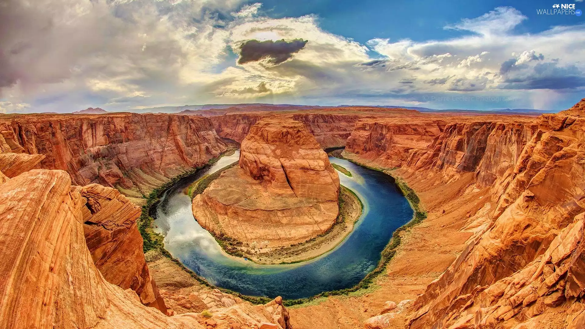 Sky, canyon, River
