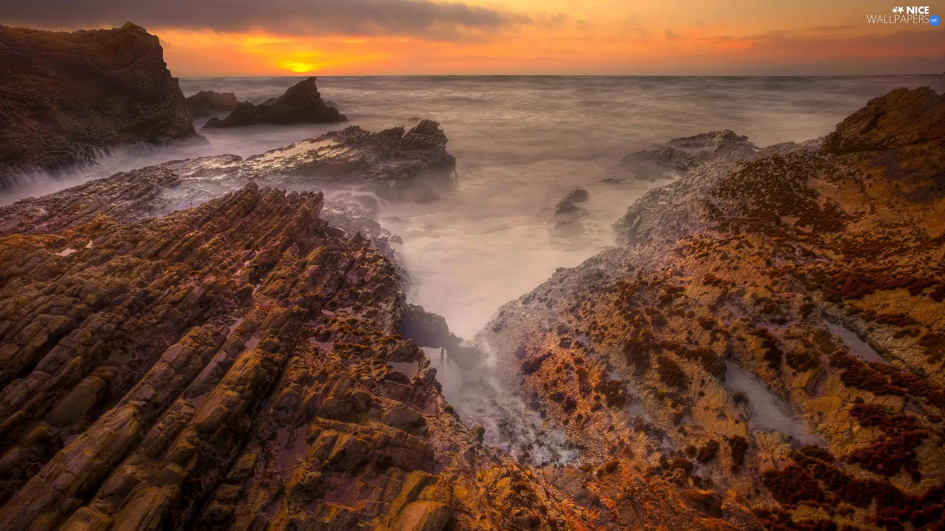 Sky, sea, rocks