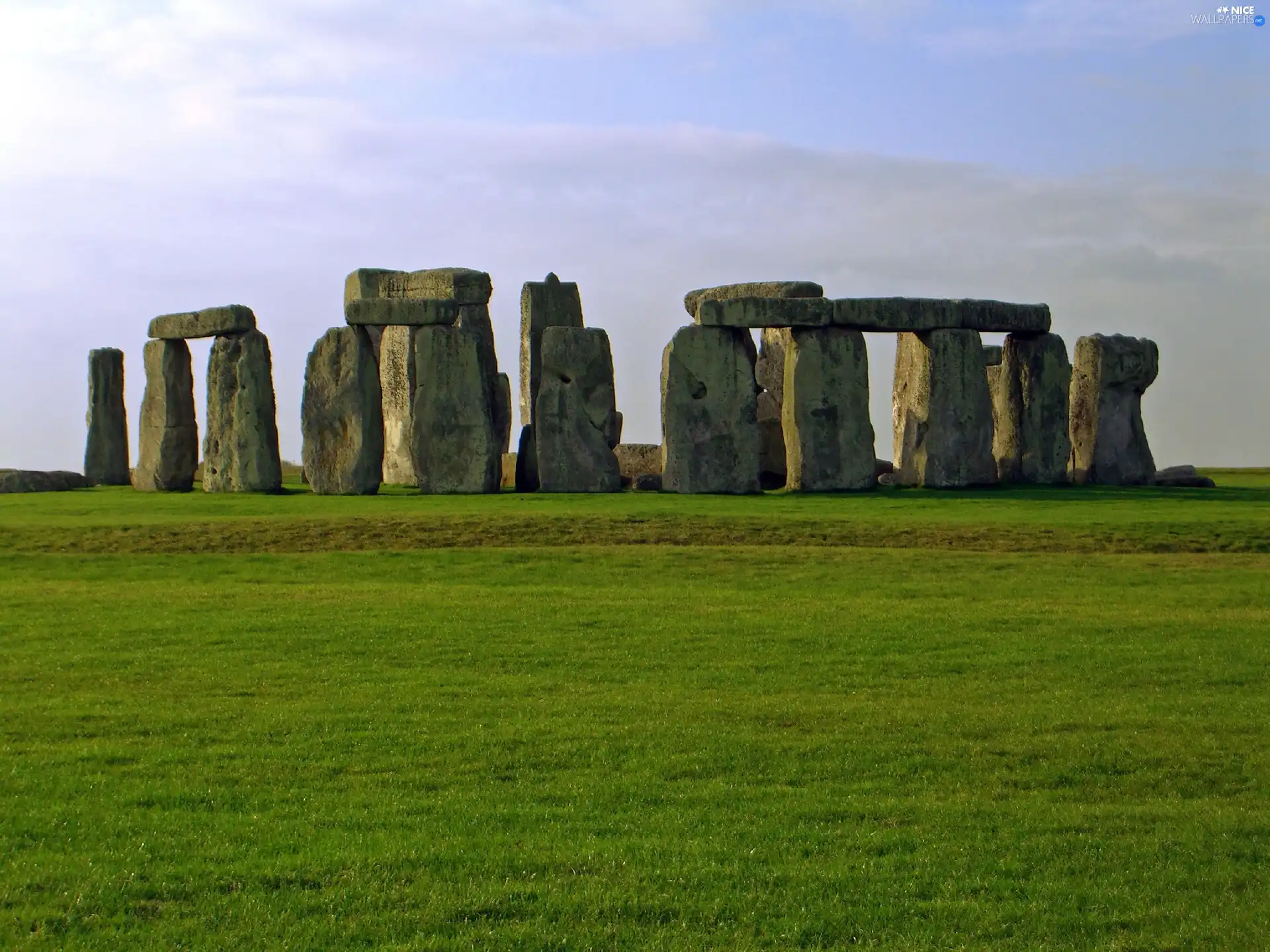 Stonehenge, Stones, Sky, grass