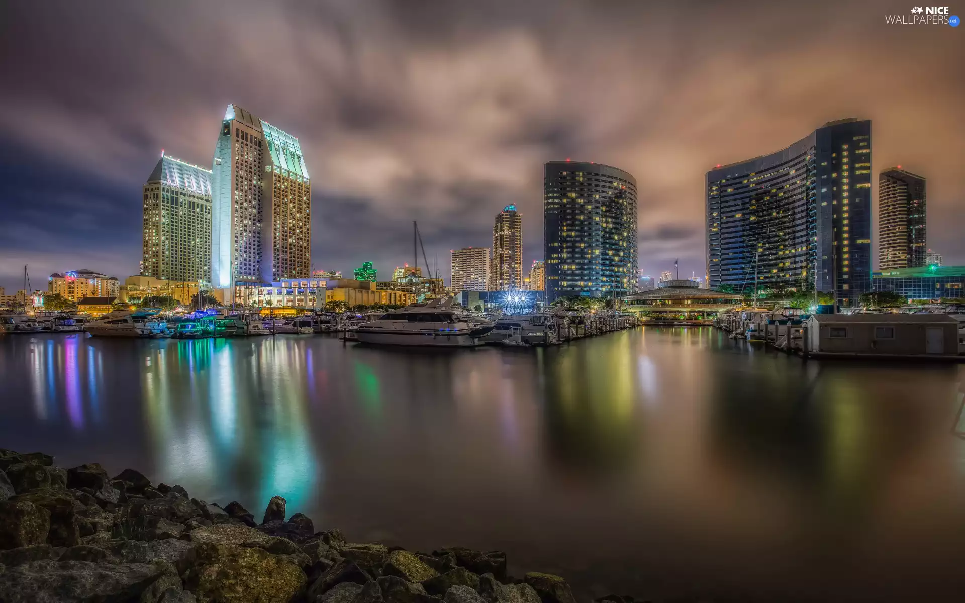 California, skyscraper, port, San Diego