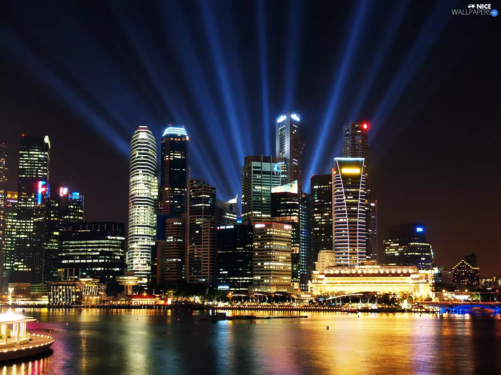 skyscrapers, illumination