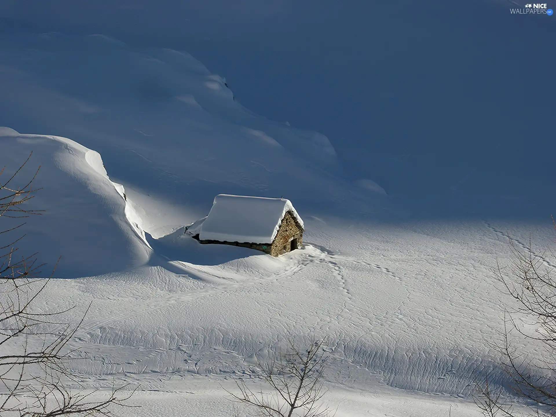 snow, winter, Home