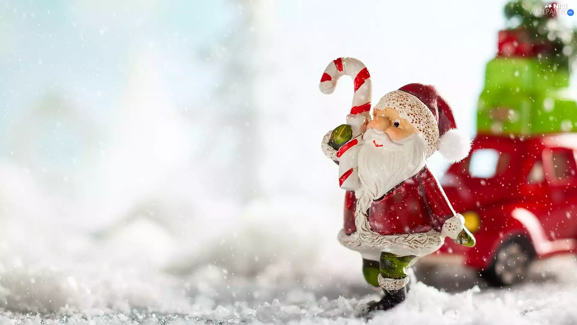 car, Santa, incident, snow, winter, Lollipop