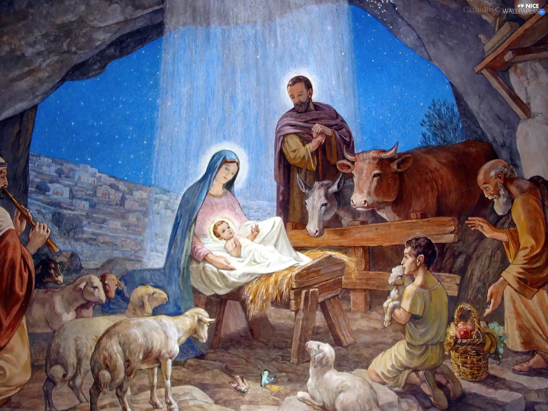 Mary, Jesus, Stable, Joseph