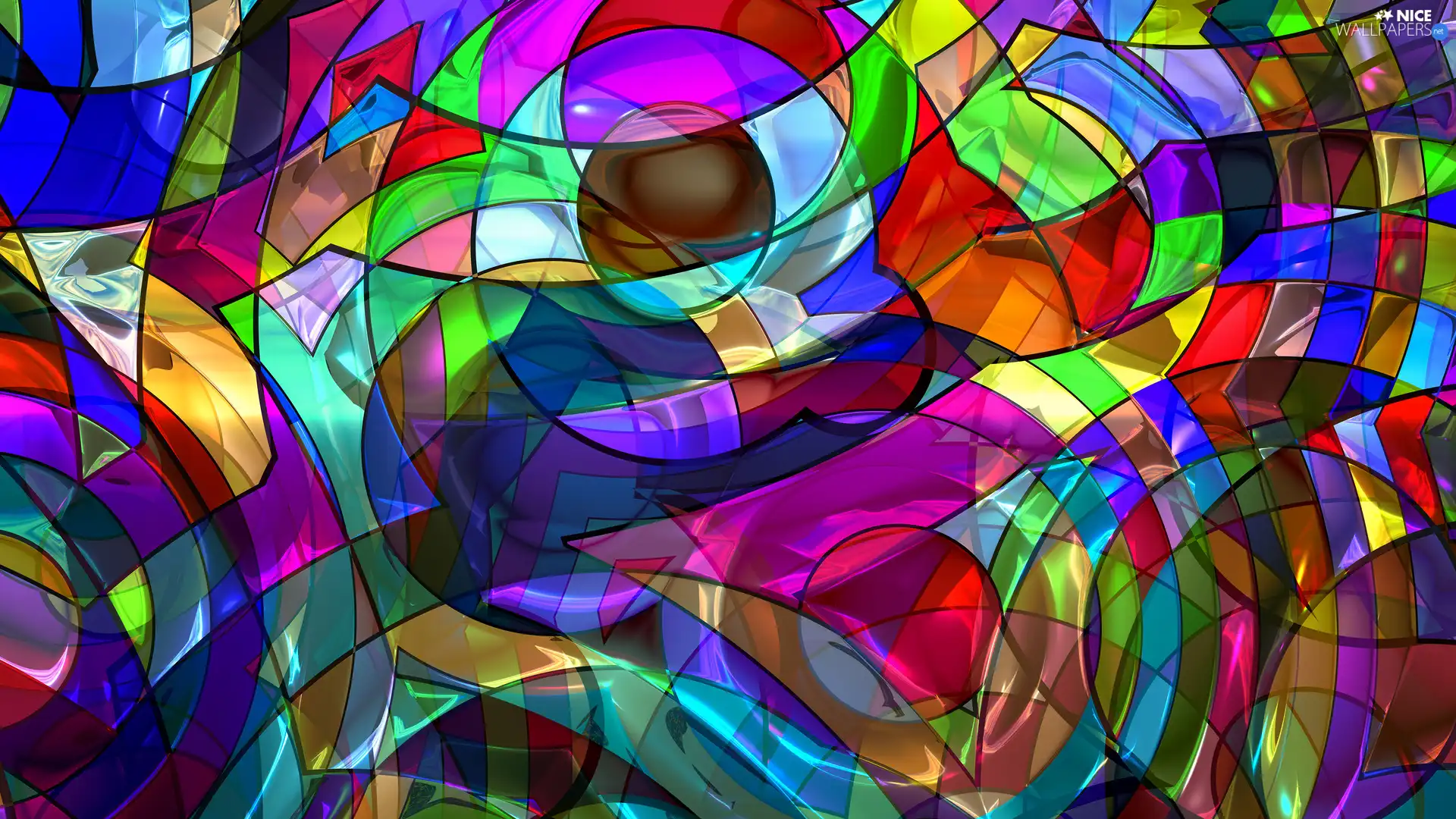 stained glass, abstraction
