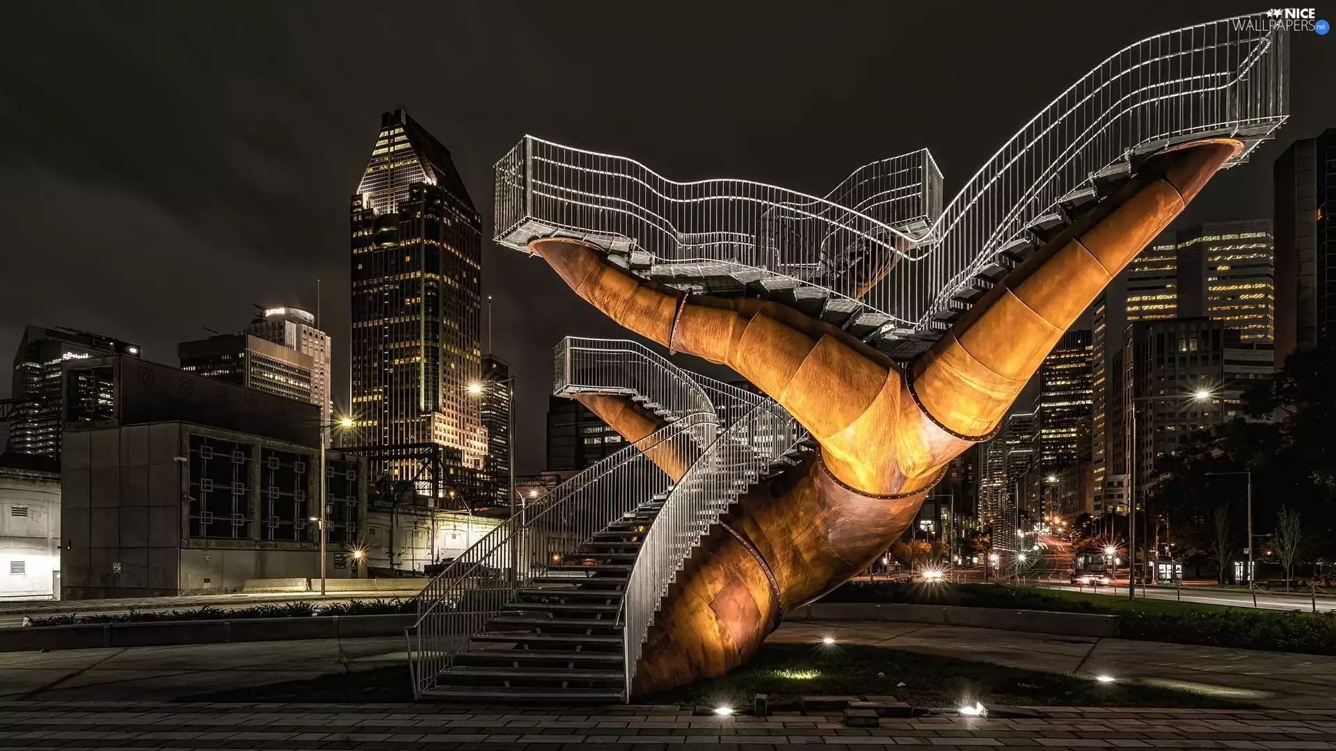 Montreal, Canada, Buldings, Stairs, Houses, Quebec Province