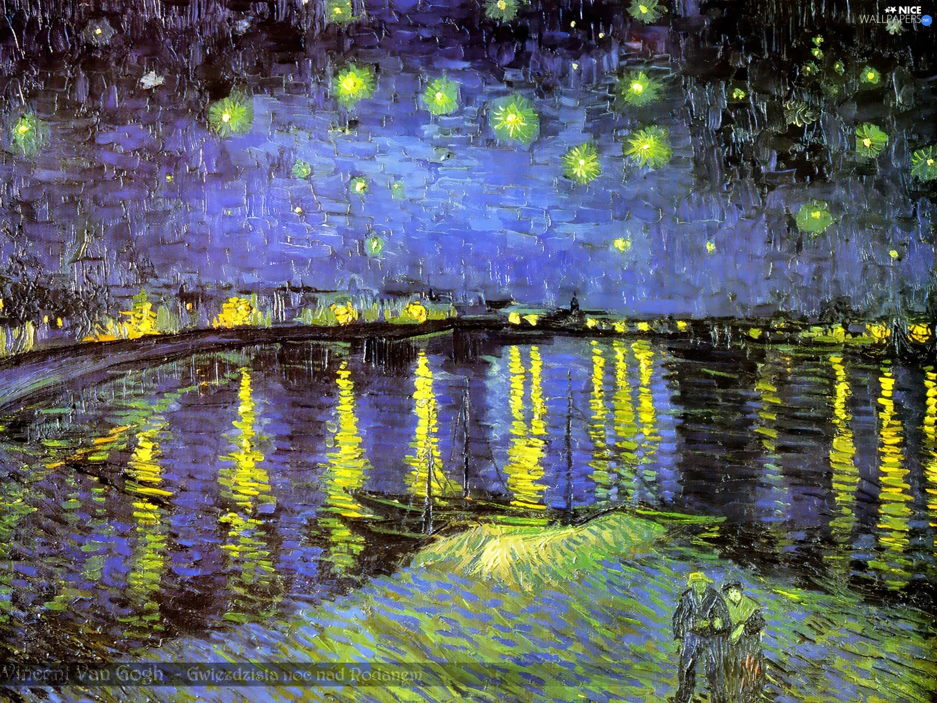 Starry, Vincent Van Gogh, by, Rhone, Night, Starryrhone