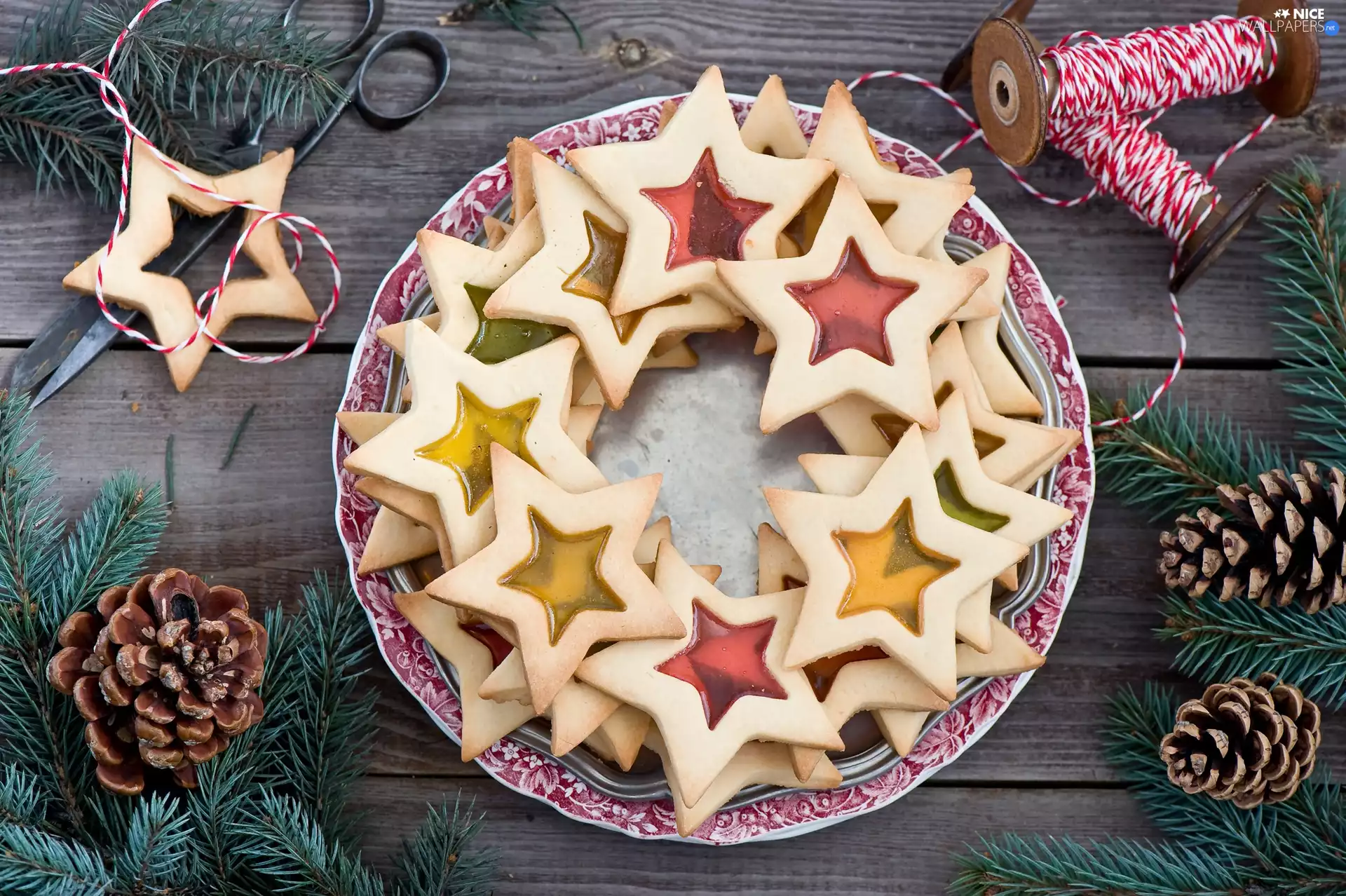 Stars, plate, Cookies