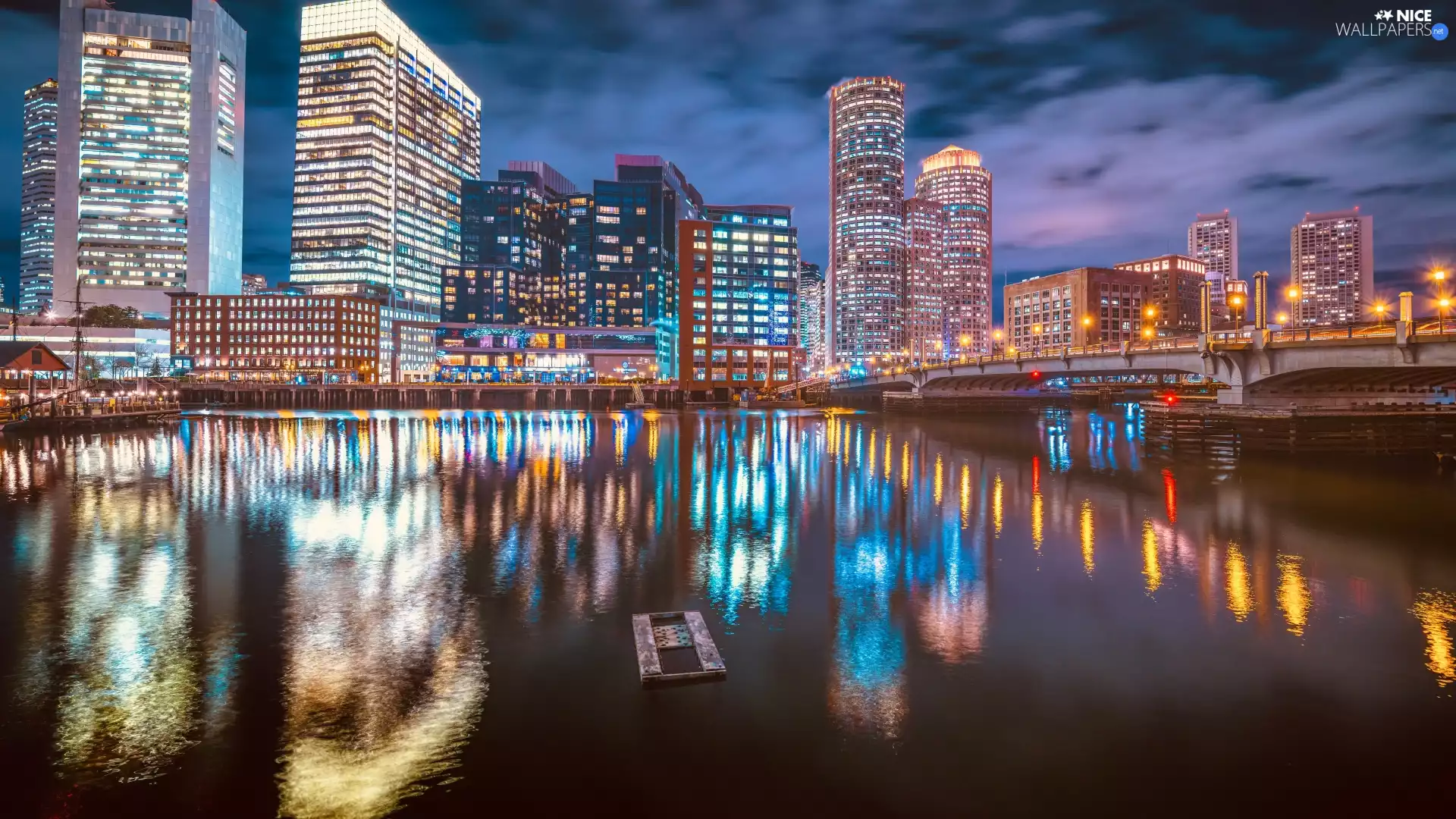 Massachusetts, The United States, skyscrapers, Boston, Town