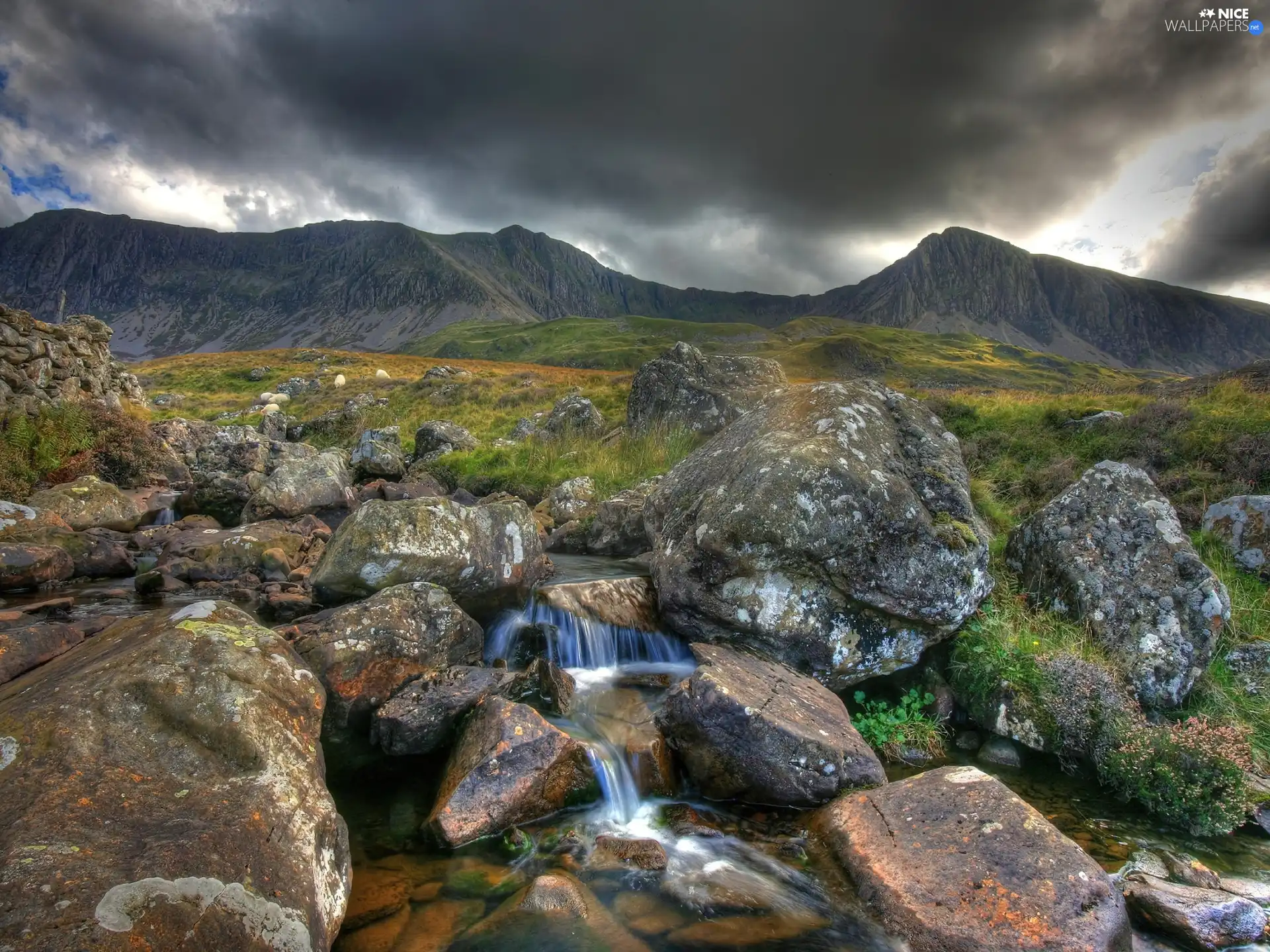 Stones, Mountains, clouds