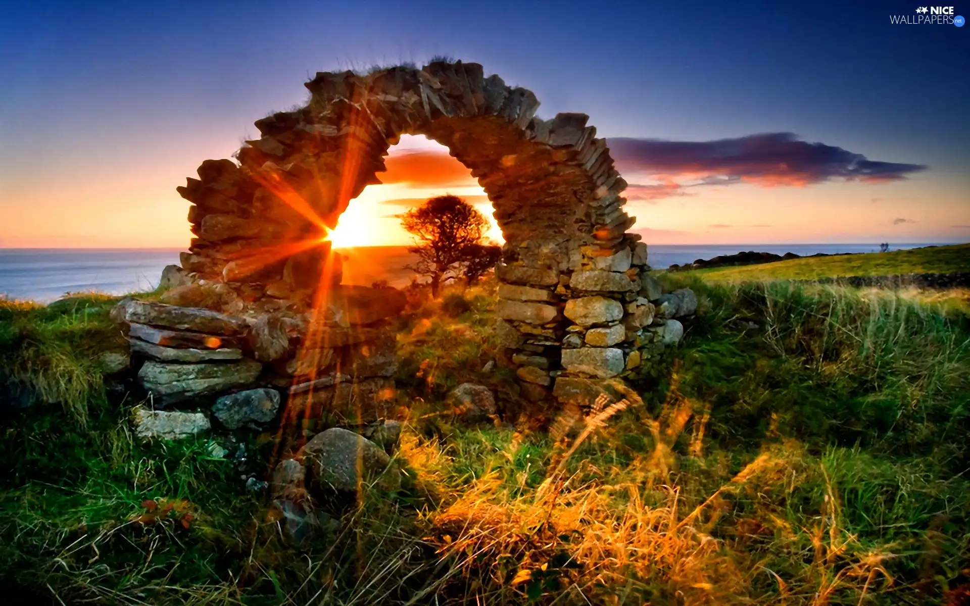 clouds, Great Sunsets, Stones