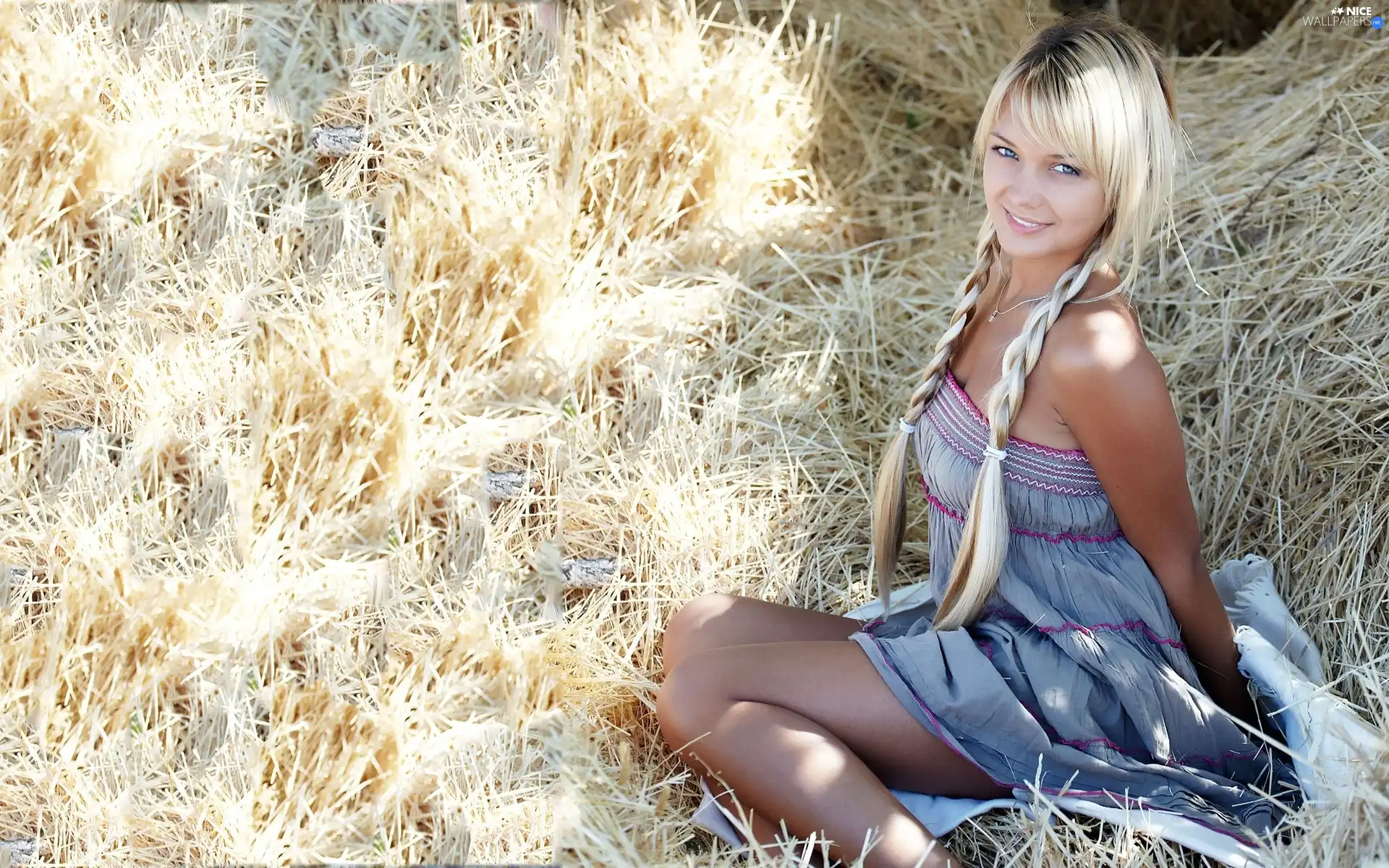 straw, Women, pigtail