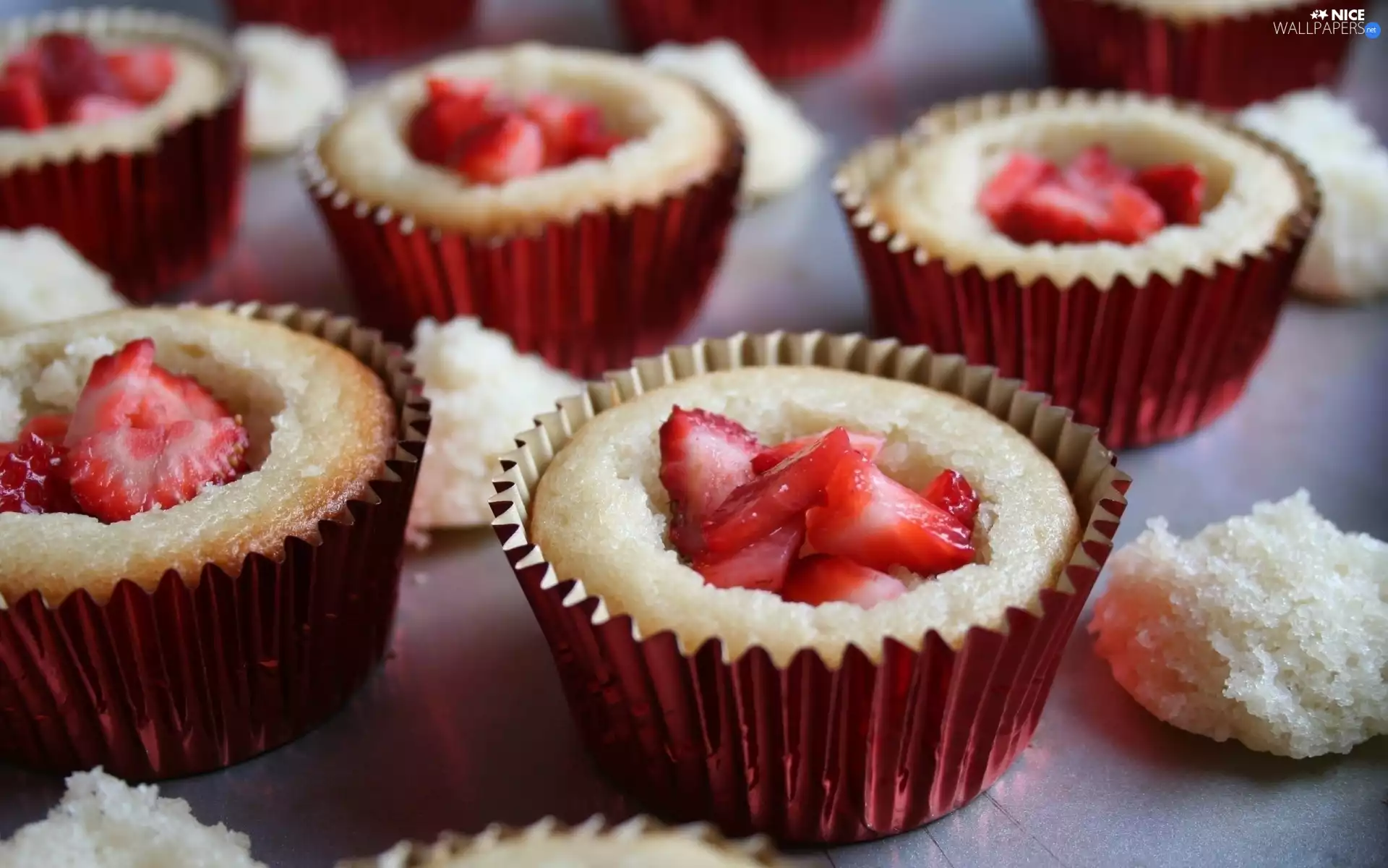 strawberries, Muffins, DBZ