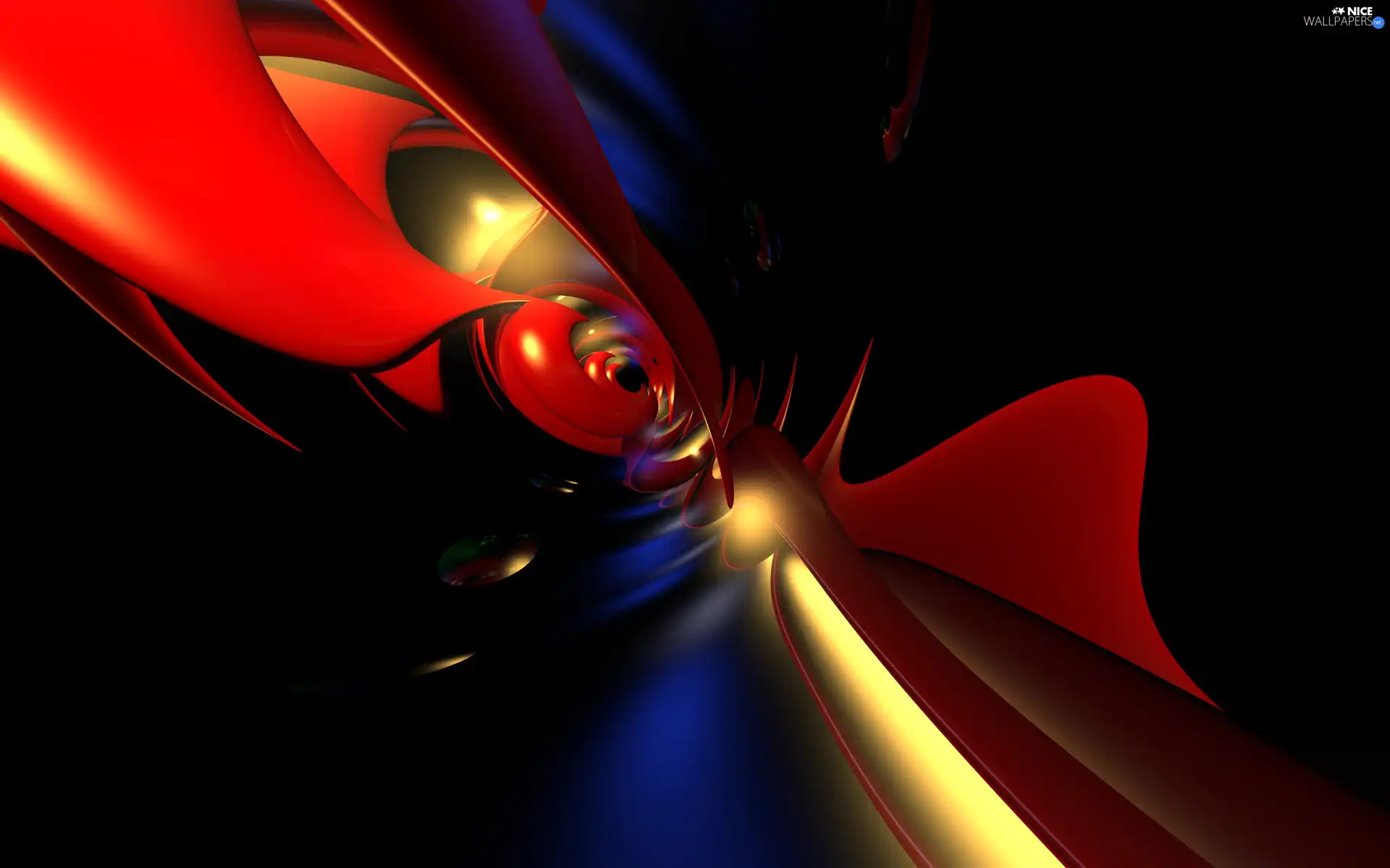 abstraction, Golden, streaks, Red