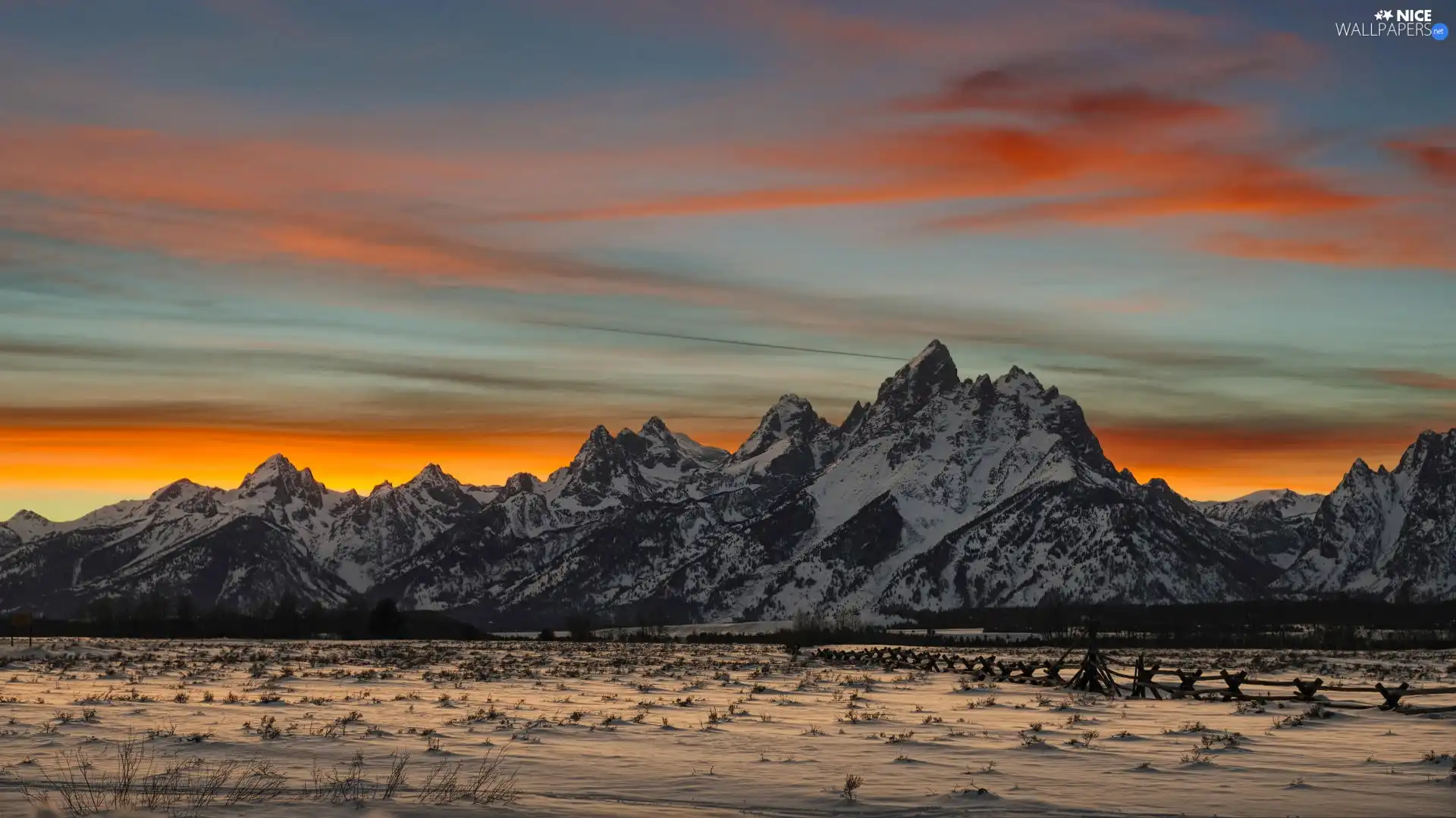 sun, Mountains, west