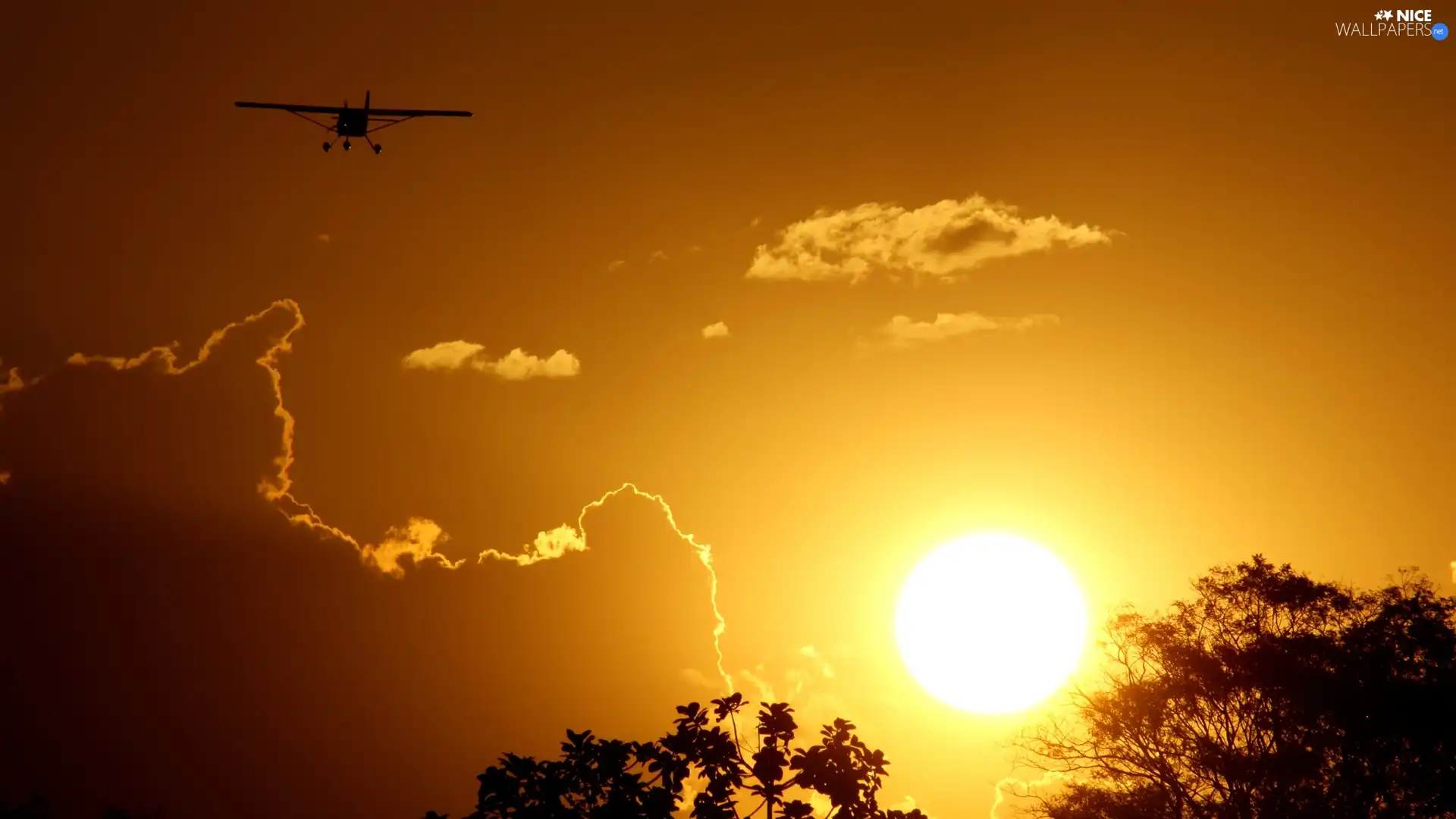 sun, plane, west