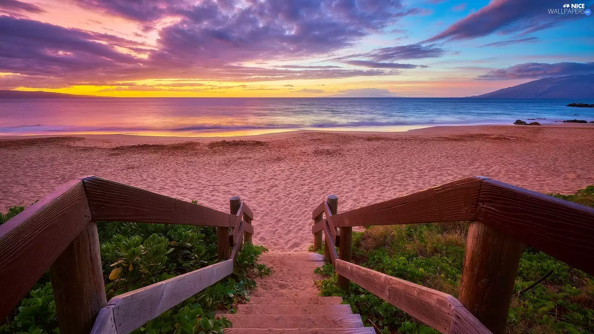 Sunrise, Beaches, sea