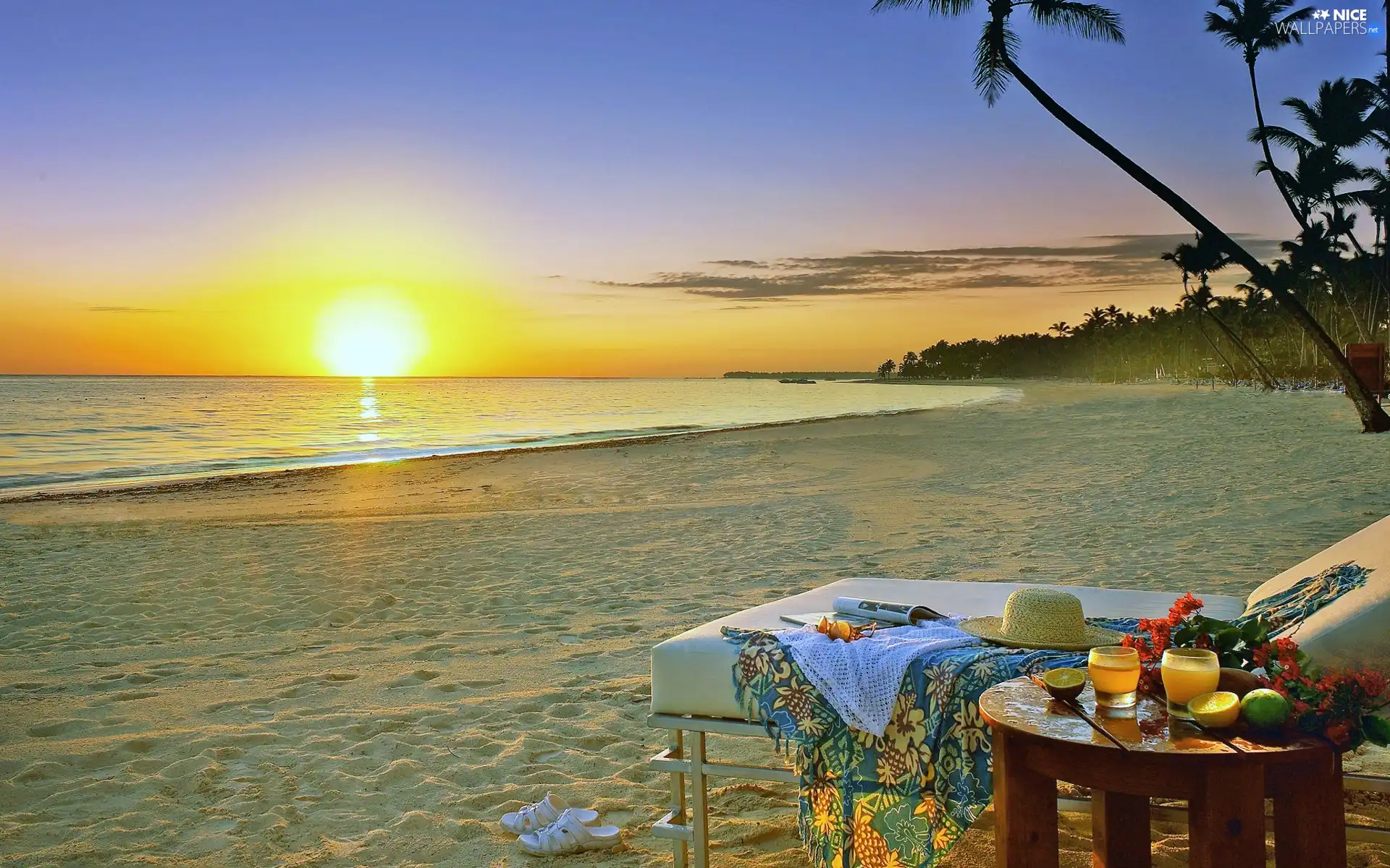 sea, breakfast, Sunrise, Beaches