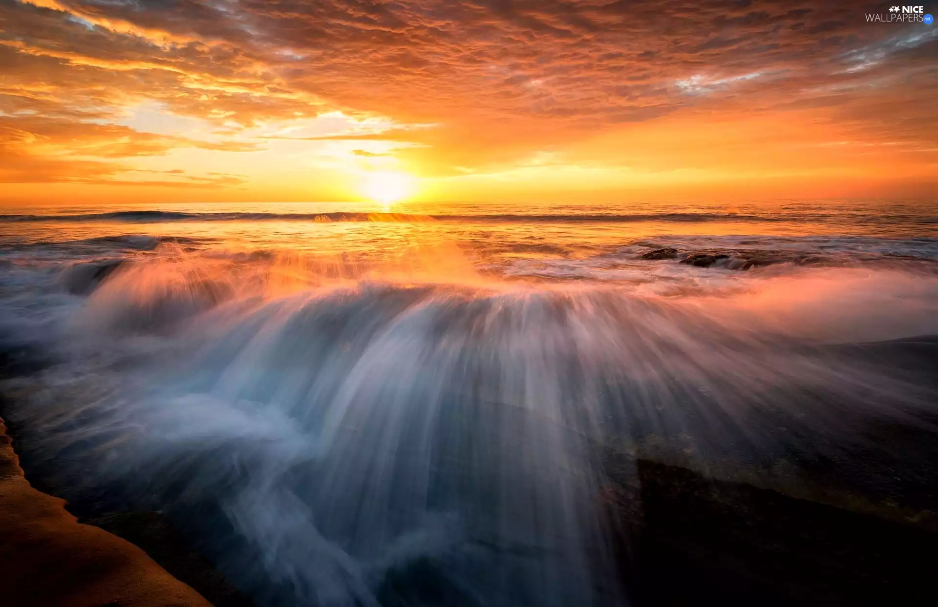 Tides, sea, Great Sunsets