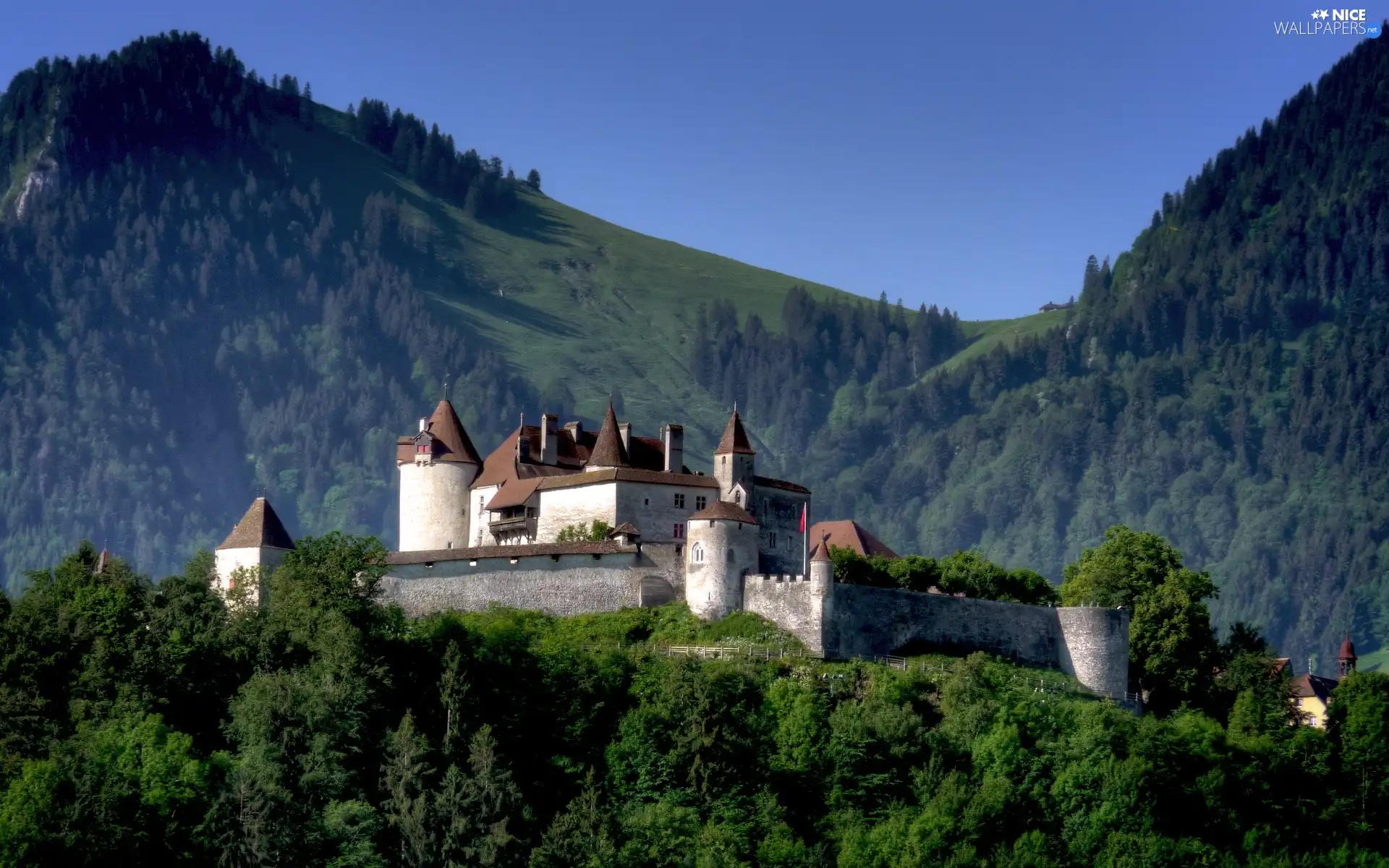 Switzerland, Castle, Gruyeres