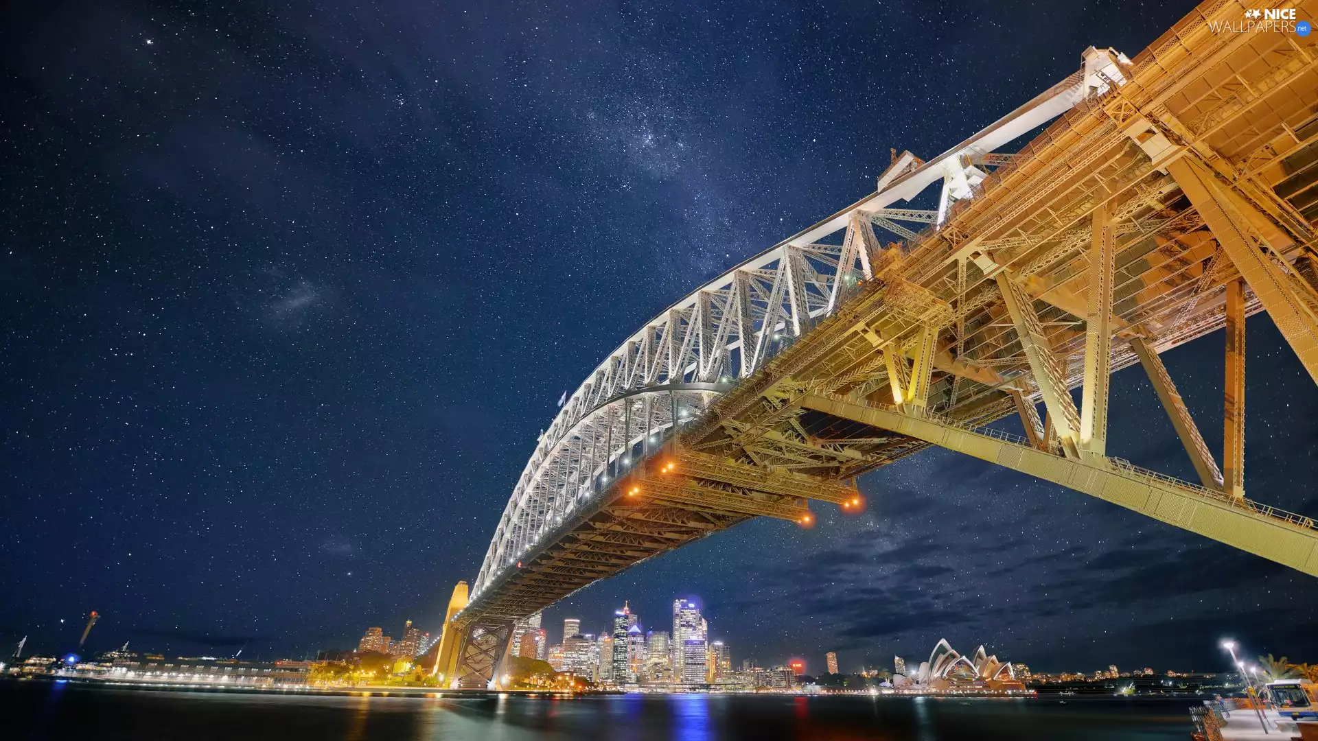 bridge, Australia, Sky, star, Sydney Harbour Bridge, Sydney