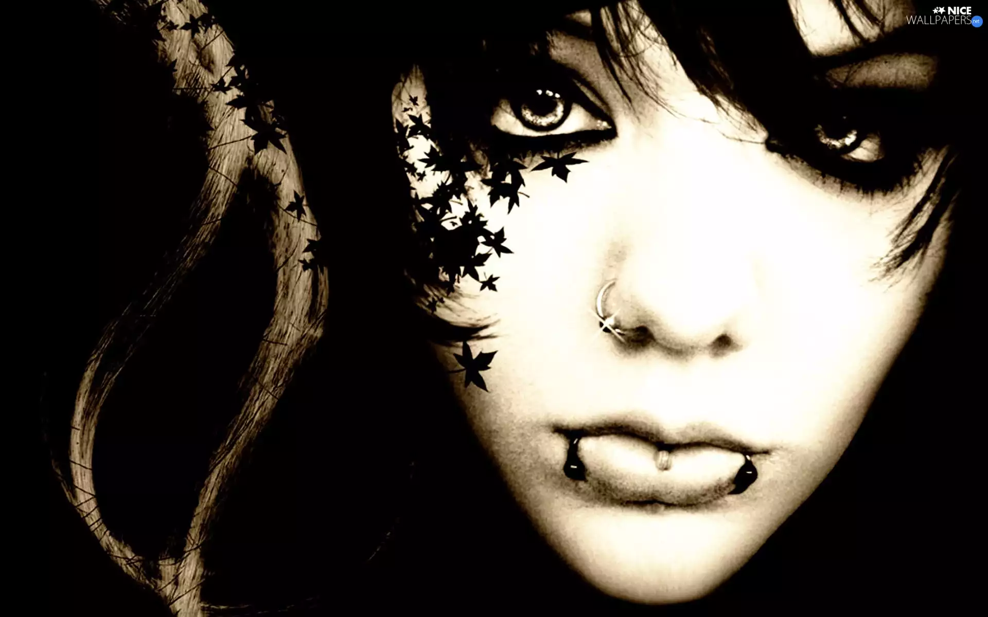 face, Tattoo, ear-ring, Womens