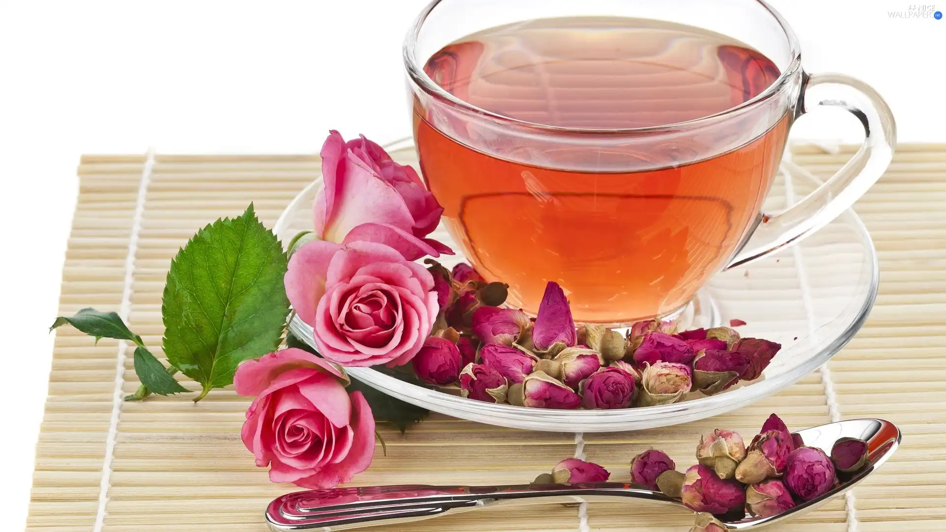 teaspoon, tea, rose
